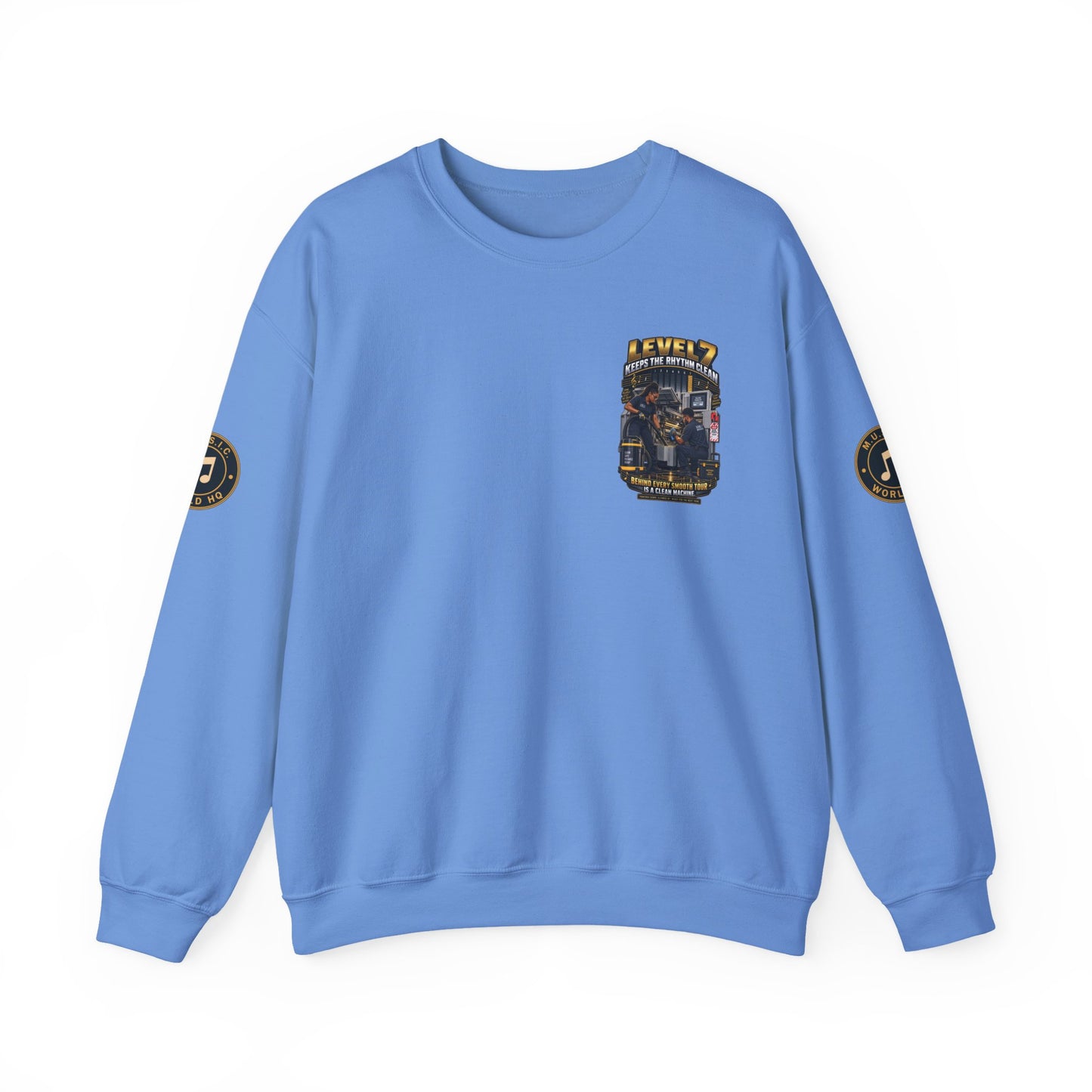 Postal Music - Level 7 Keeps the Rhythm Clean - Heavyweight Crewneck Sweatshirt