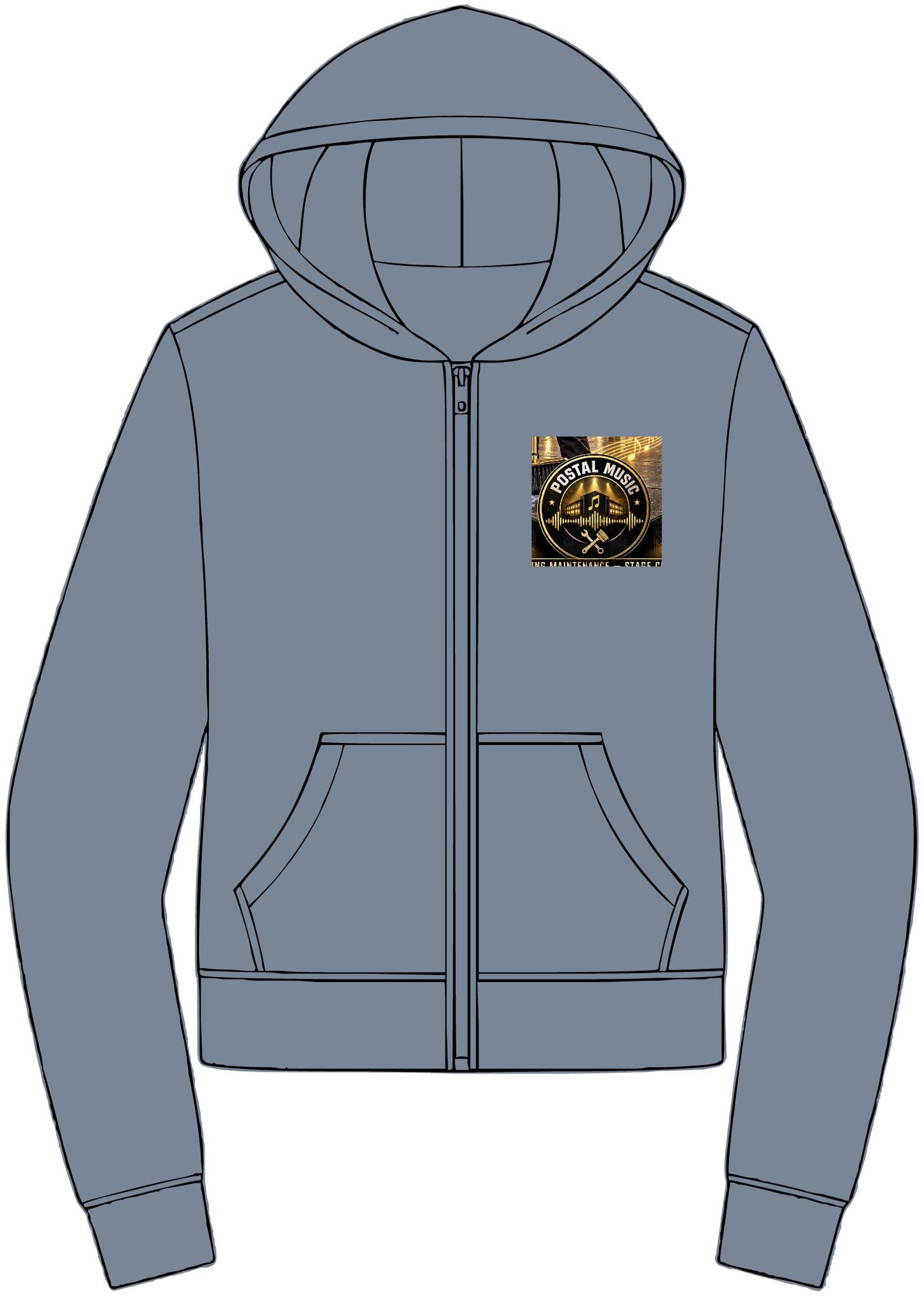 Postal Music - We Set the Stage - Women's Full-Zip Fleece Hoodie