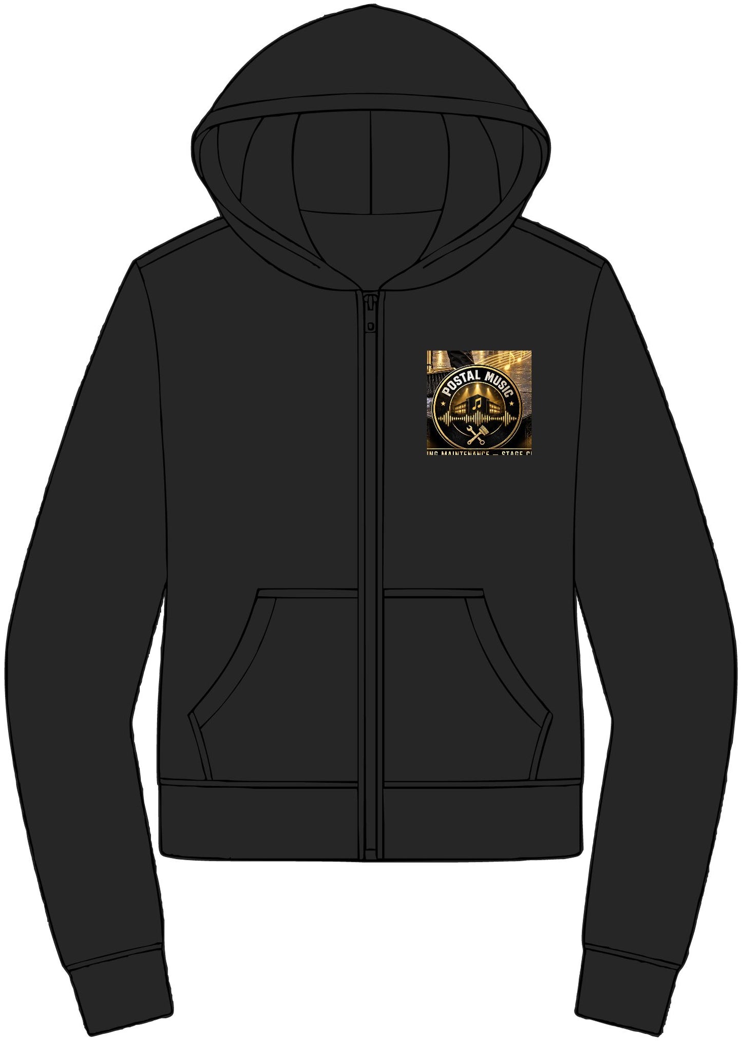 Postal Music - We Set the Stage - Women's Full-Zip Fleece Hoodie