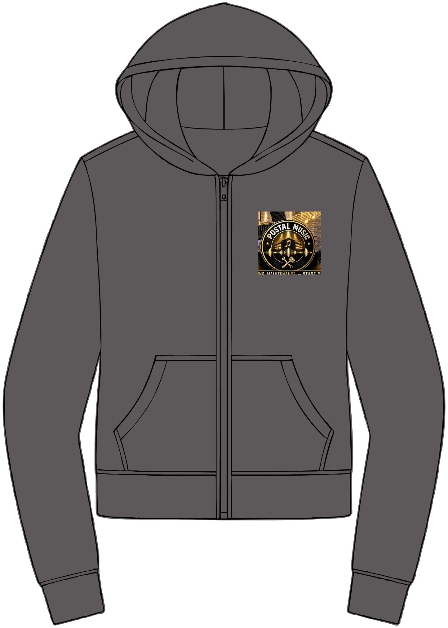 Postal Music - We Set the Stage - Women's Full-Zip Fleece Hoodie
