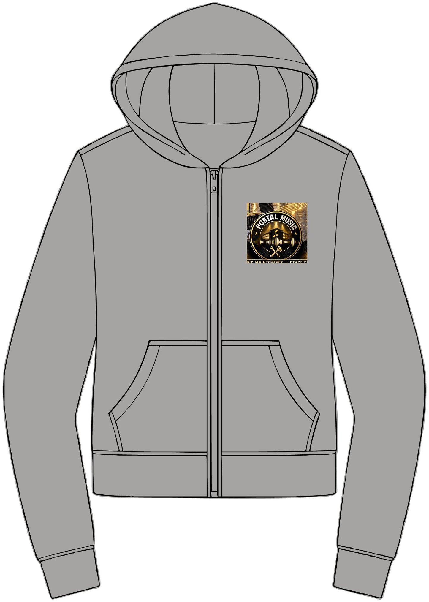 Postal Music - We Set the Stage - Women's Full-Zip Fleece Hoodie