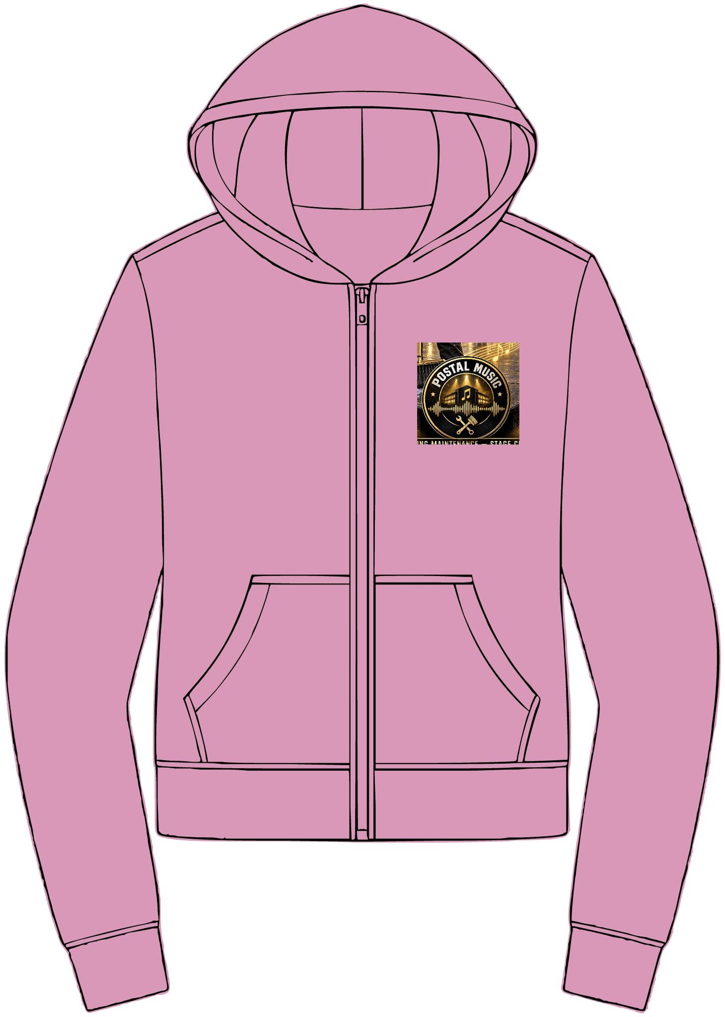 Postal Music - We Set the Stage - Women's Full-Zip Fleece Hoodie