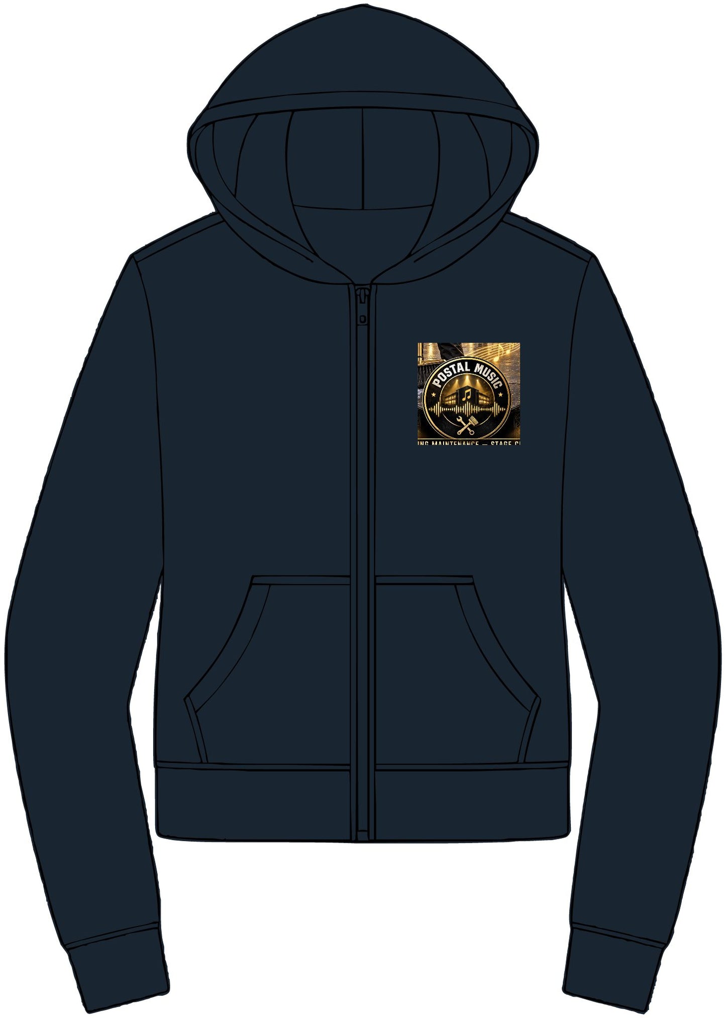 Postal Music - We Set the Stage - Women's Full-Zip Fleece Hoodie