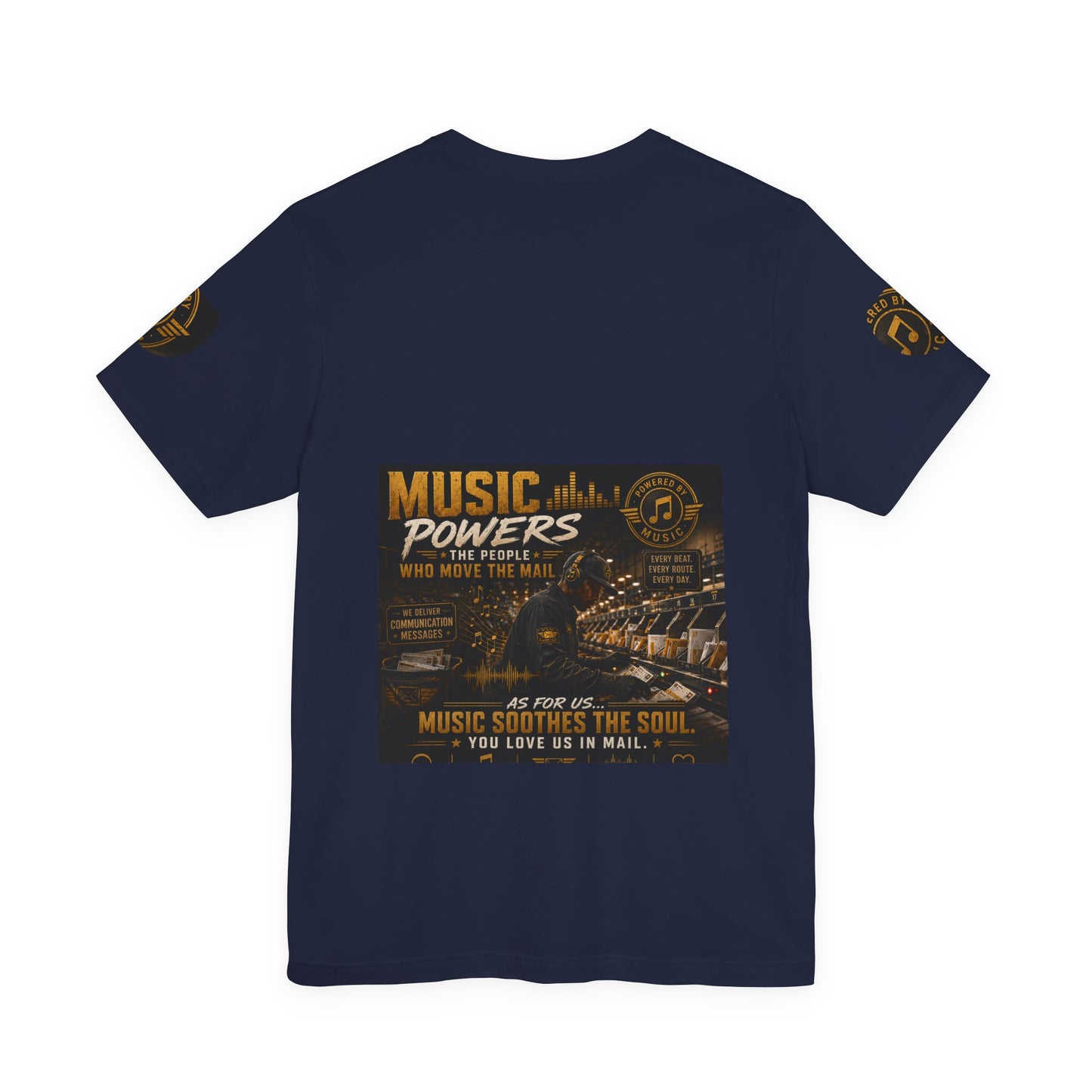 Postal Music — Music Powers the People — Premium Unisex T-Shirt