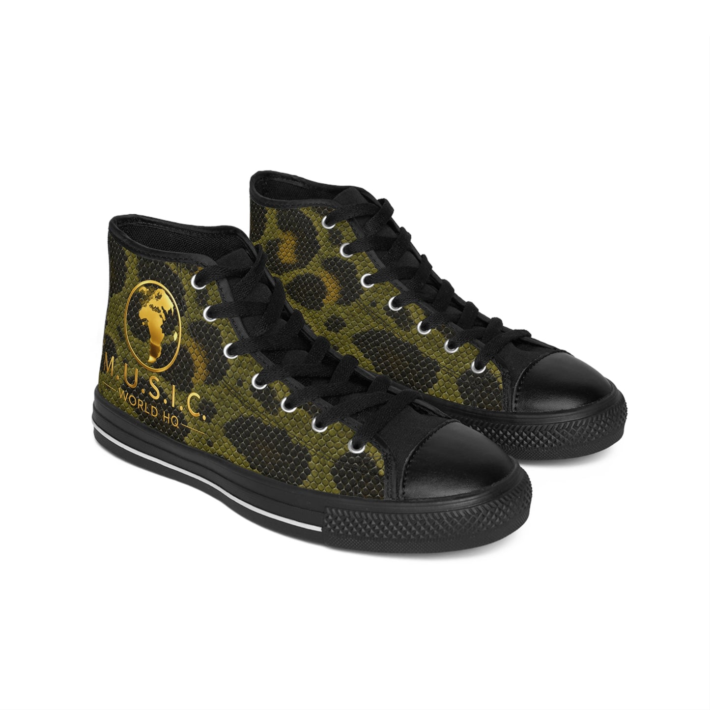 Wild by Design™ — Anaconda Print High-Top Sneakers | M.U.S.I.C. World HQ
