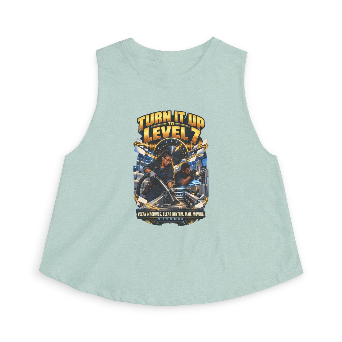 Postal Music - Turn It Up to Level 7 - Women's Crop T-Shirt