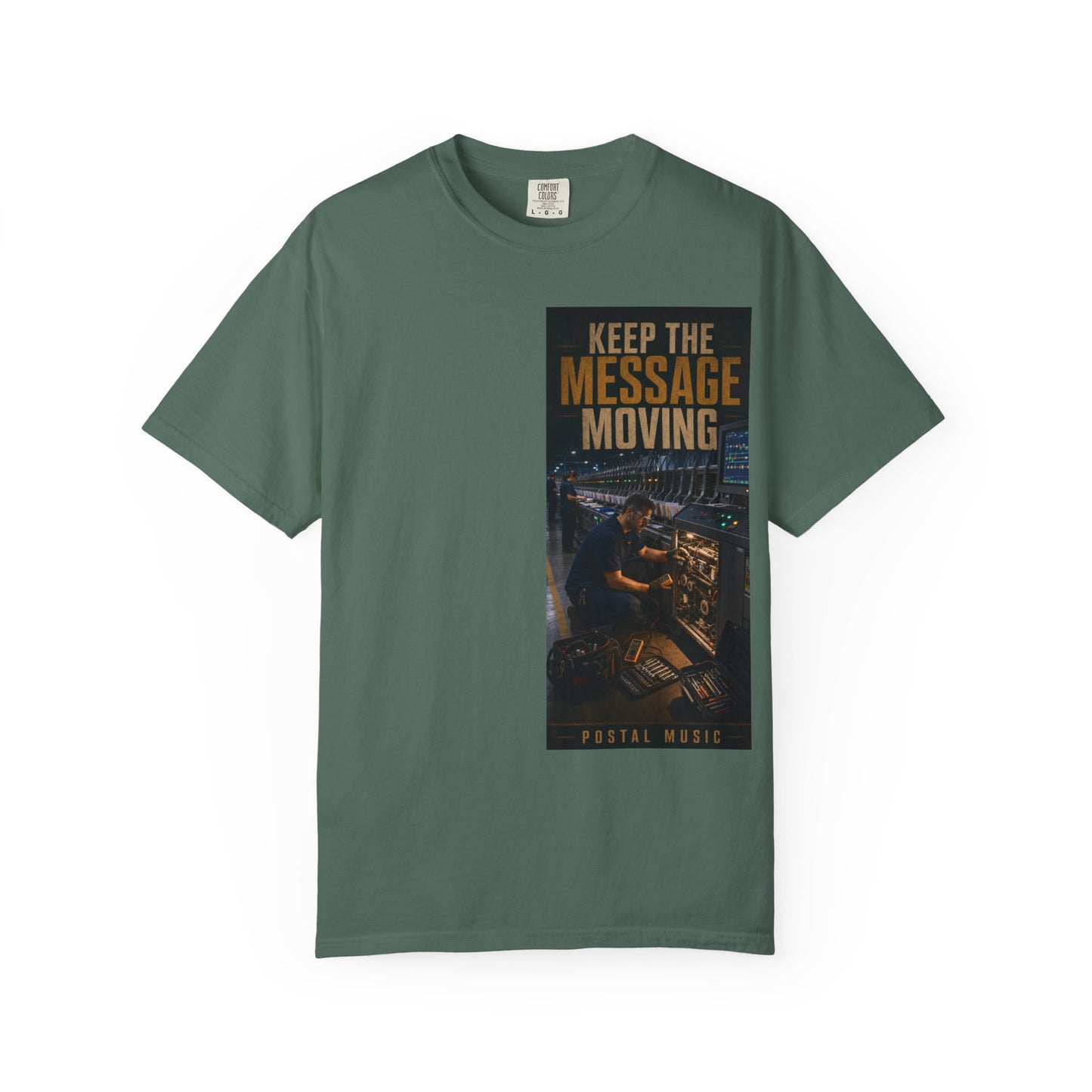 Postal Music — Keep the Message Moving — Garment-Dyed T-Shirt