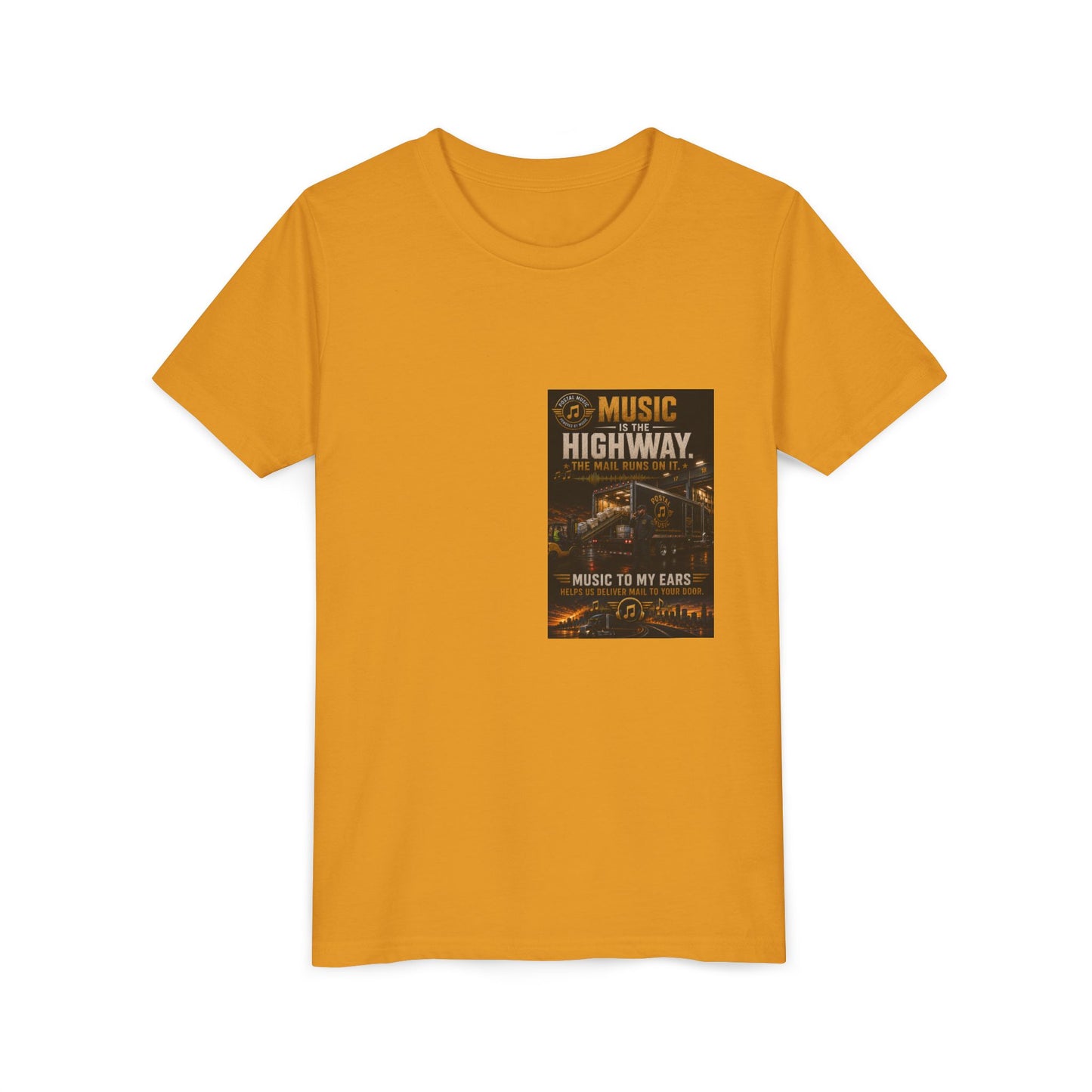 Postal Music — Music Is the Highway — Youth T-Shirt