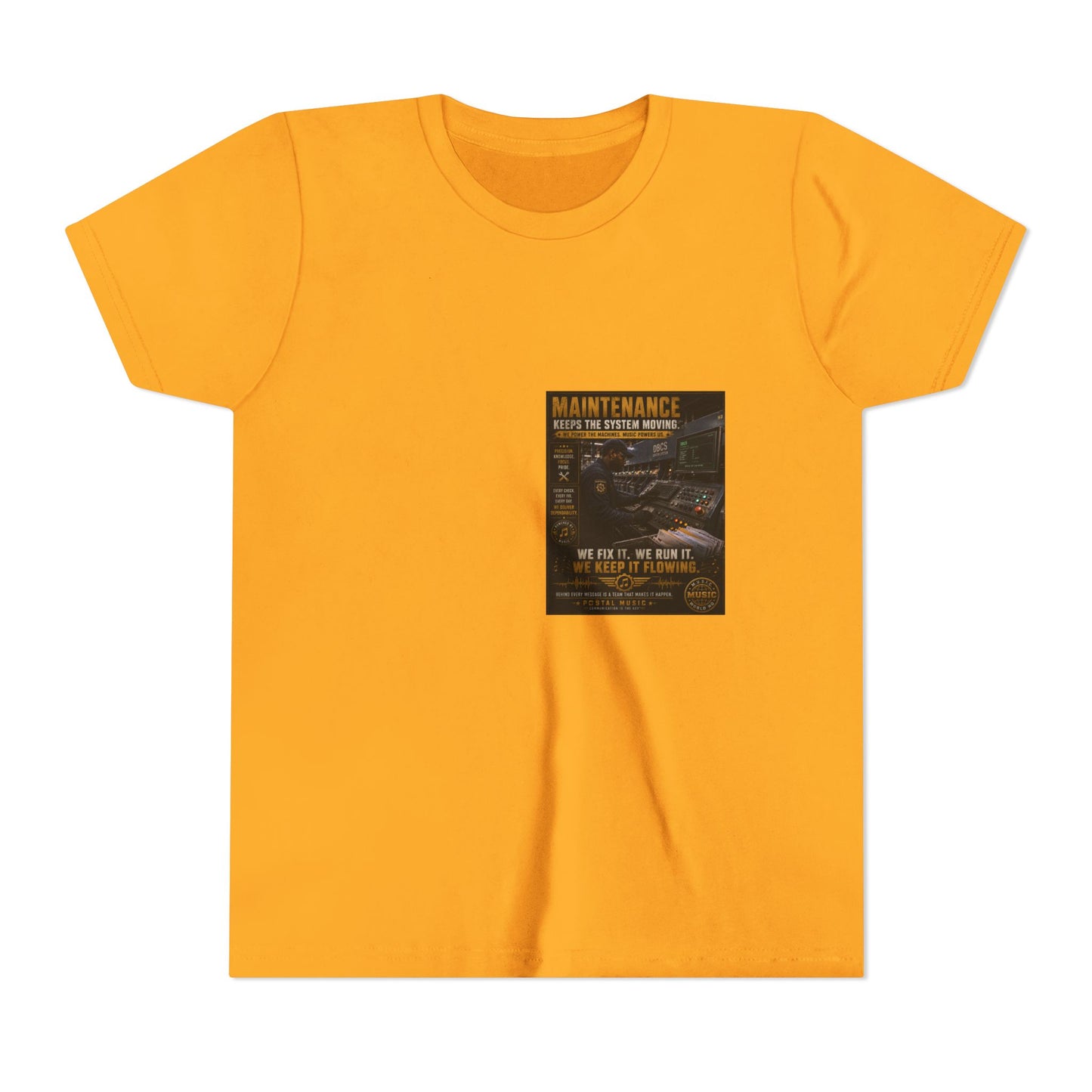 Postal Music — Maintenance Keeps the System Moving — Youth T-Shirt