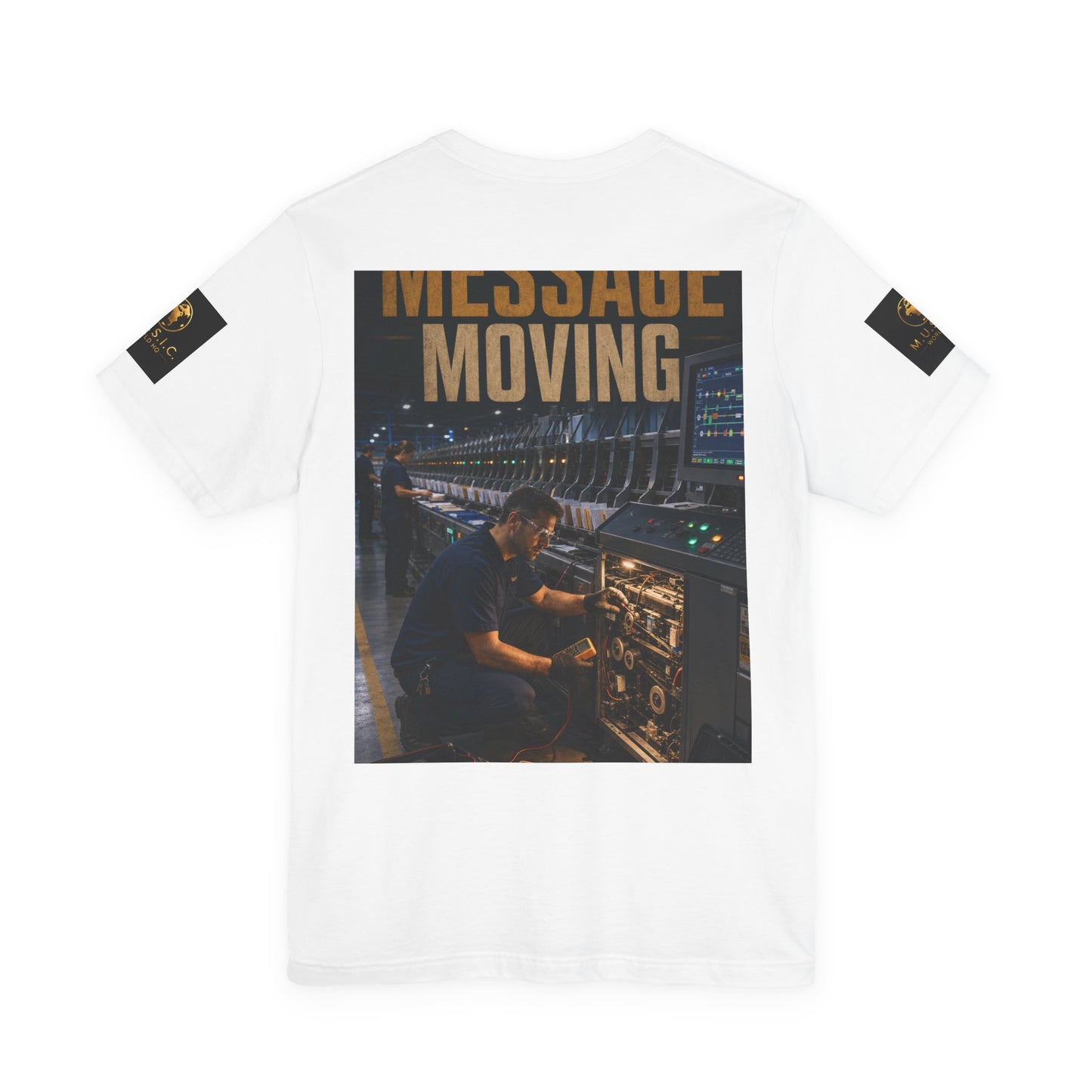 Postal Music — Keep the Message Moving — Premium Unisex T-Shirt