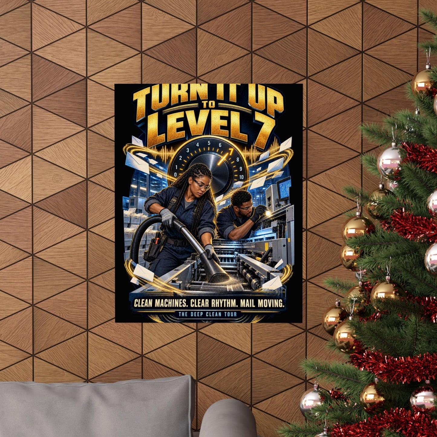Postal Music - Turn It Up to Level 7 - Premium Matte Poster