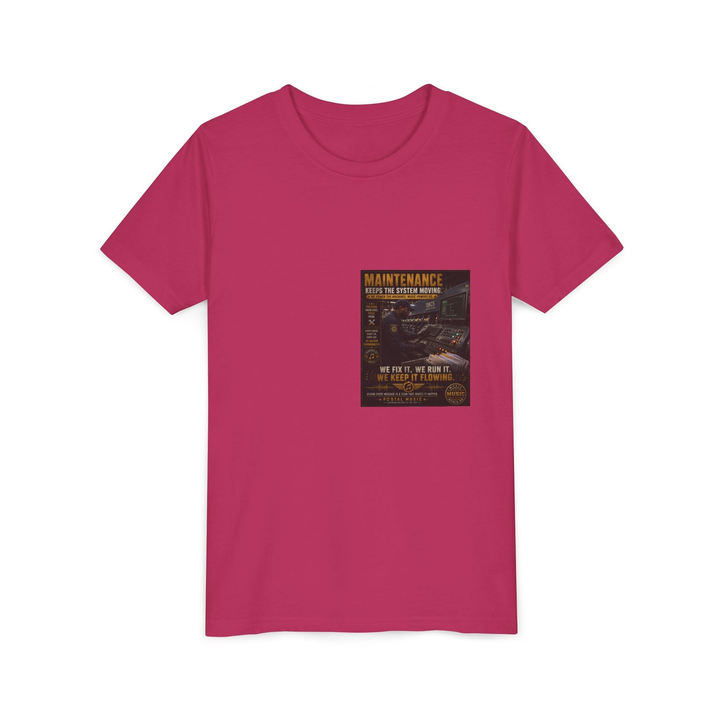 Postal Music — Maintenance Keeps the System Moving — Youth T-Shirt