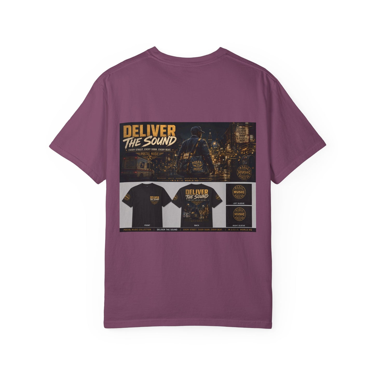 Postal Music — Deliver the Sound — Garment-Dyed T-Shirt