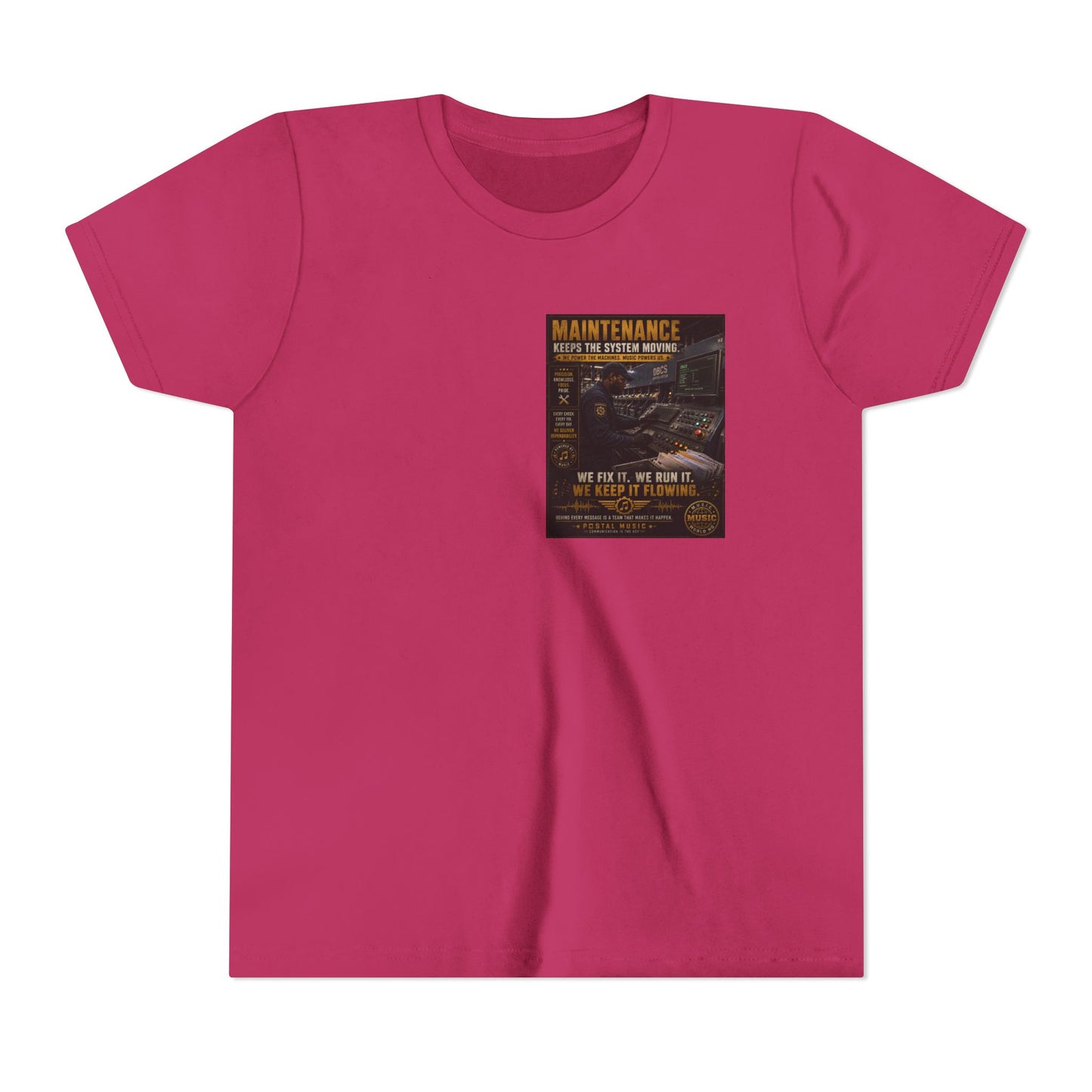 Postal Music — Maintenance Keeps the System Moving — Youth T-Shirt
