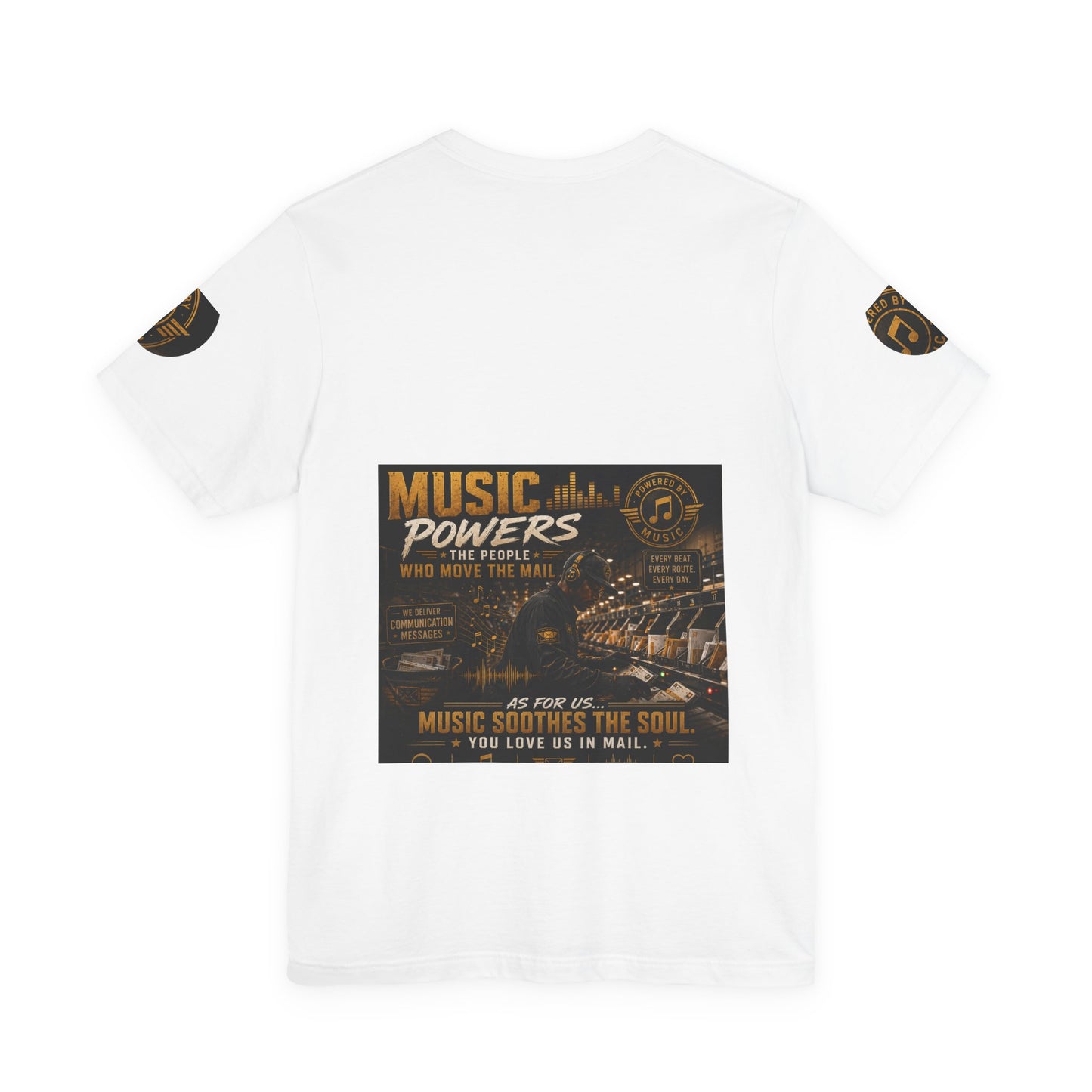 Postal Music — Music Powers the People — Premium Unisex T-Shirt