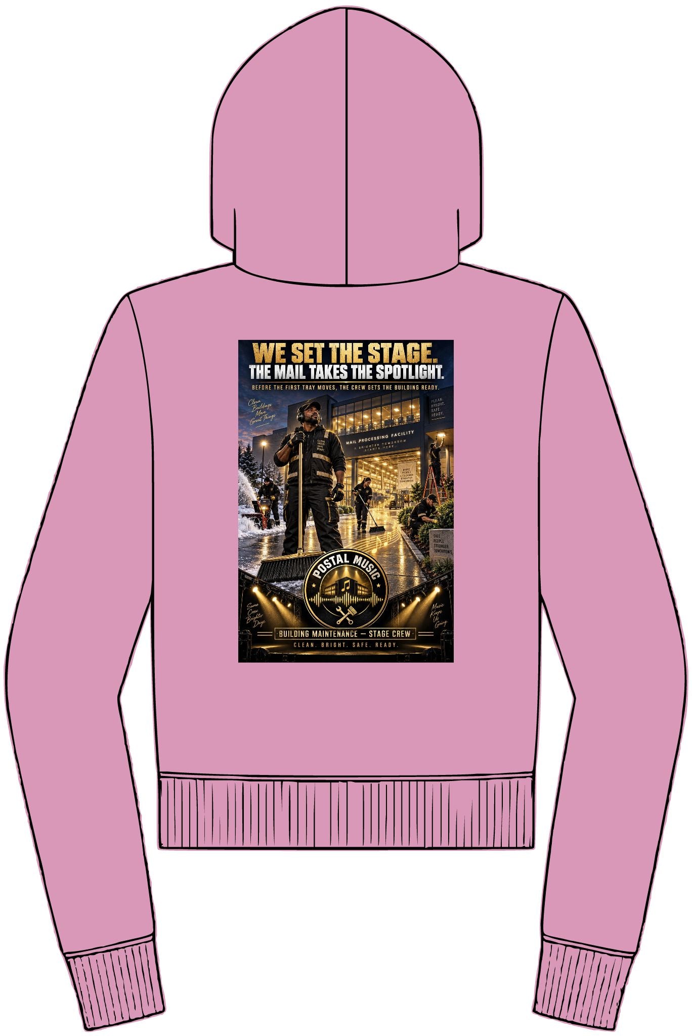 Postal Music - We Set the Stage - Women's Full-Zip Fleece Hoodie
