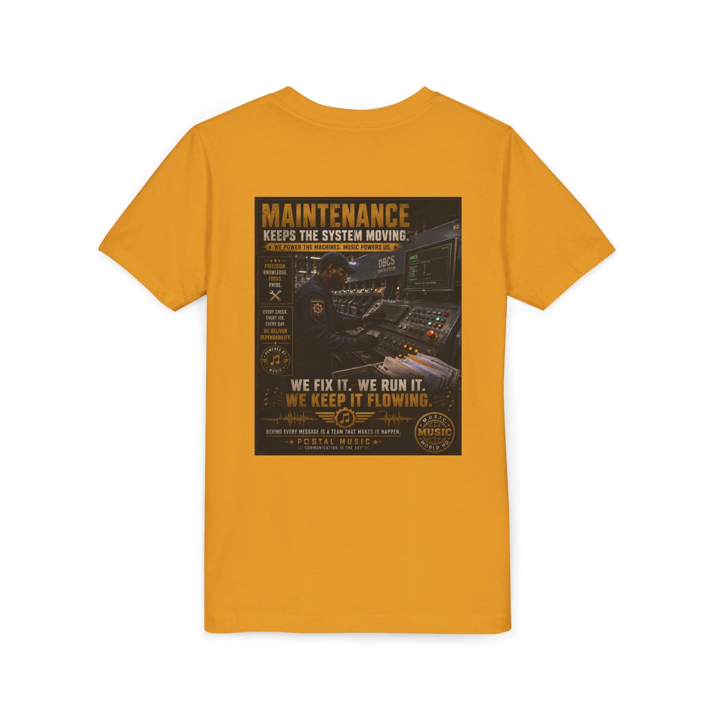 Postal Music — Maintenance Keeps the System Moving — Youth T-Shirt