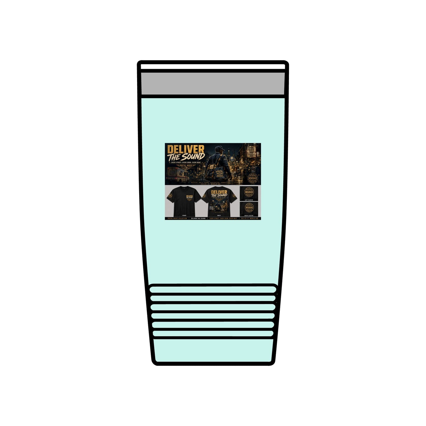 Postal Music — Deliver the Sound — Insulated Tumbler 20oz