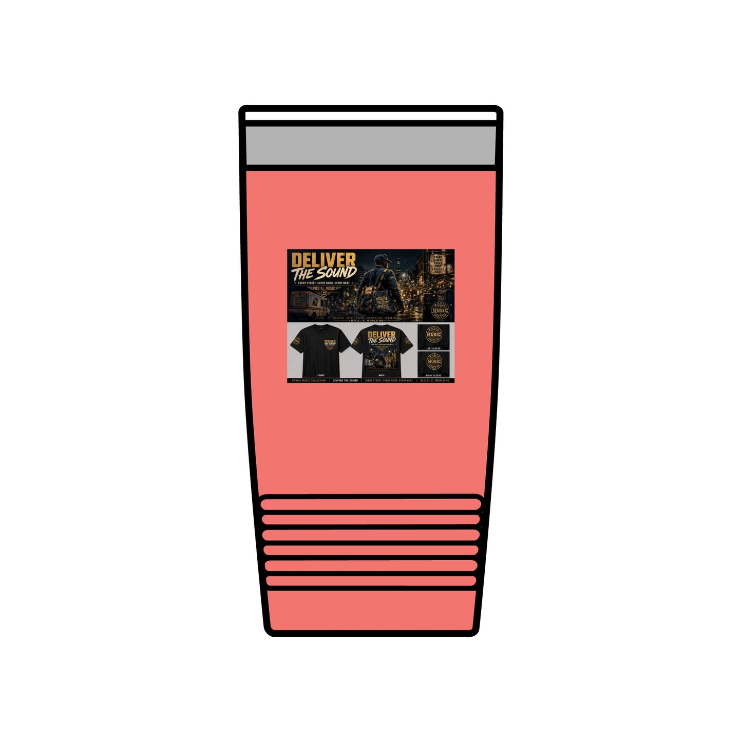 Postal Music — Deliver the Sound — Insulated Tumbler 20oz