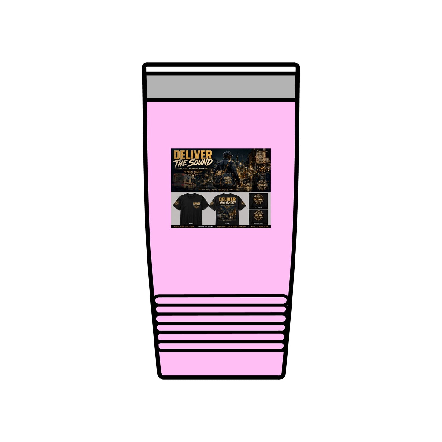 Postal Music — Deliver the Sound — Insulated Tumbler 20oz