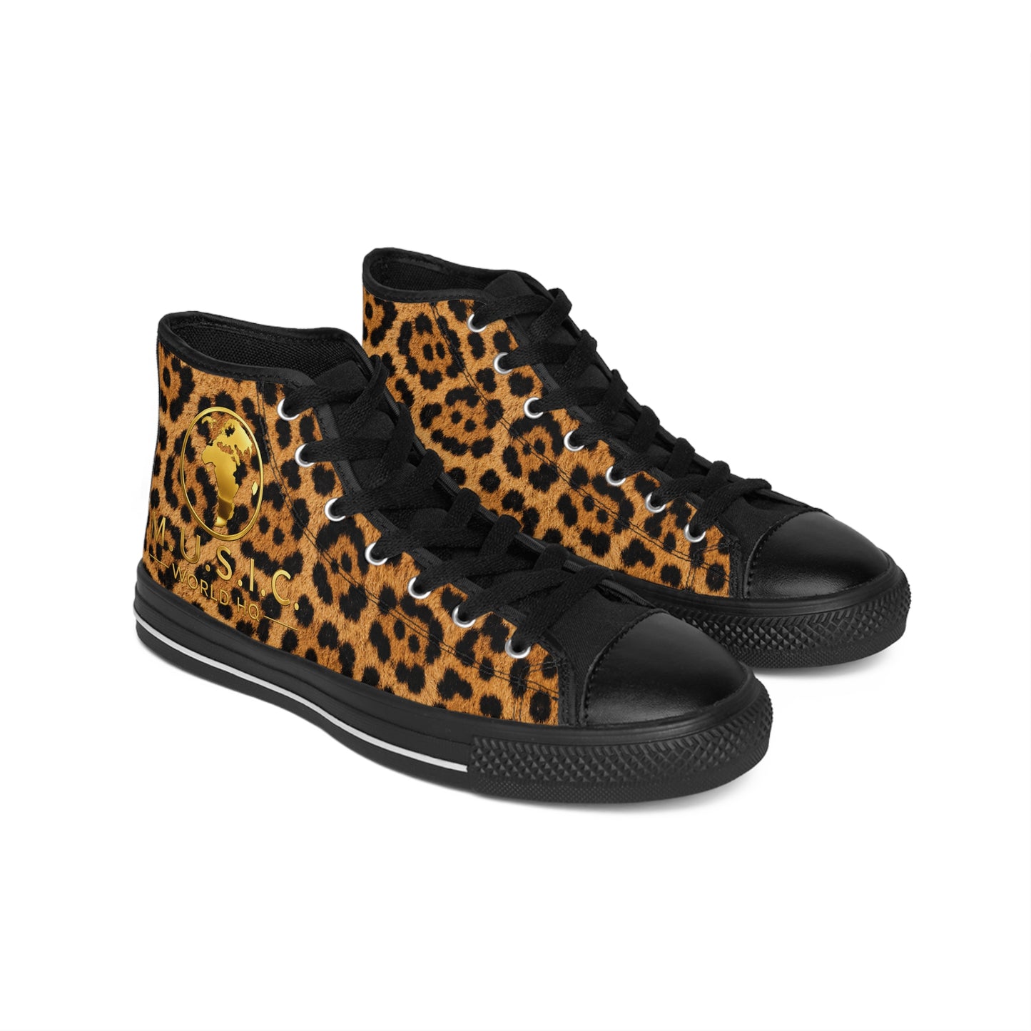Wild by Design™ — Jaguar Print High-Top Sneakers | Big Cat Dynasty