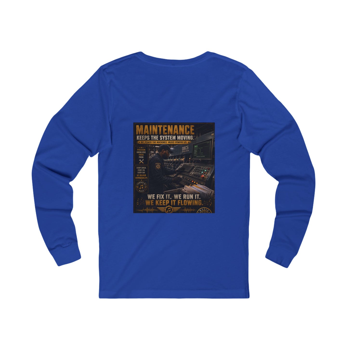 Postal Music — Maintenance Keeps the System Moving — Long-Sleeve T-Shirt
