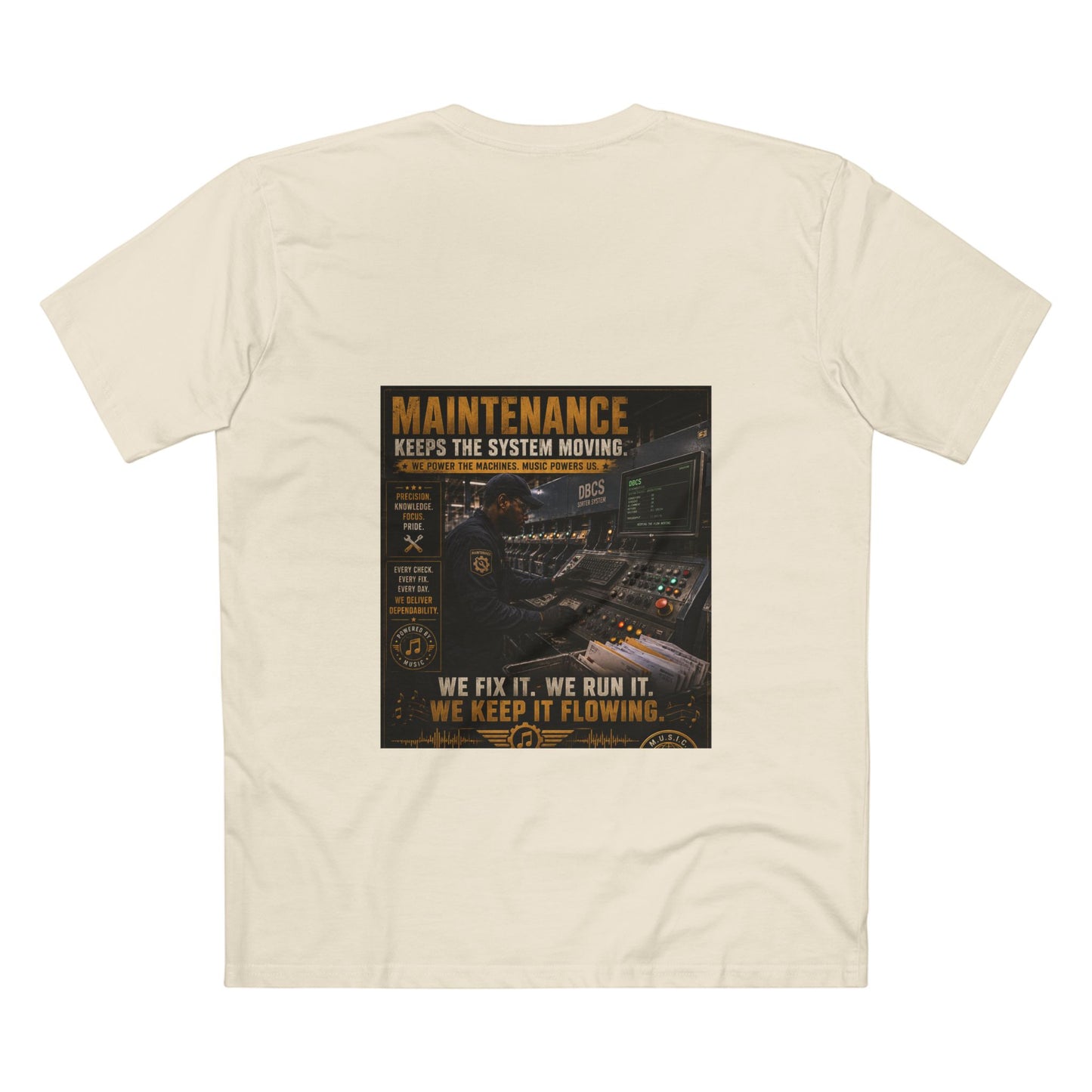 Postal Music — Maintenance Keeps the System Moving — Streetwear T-Shirt