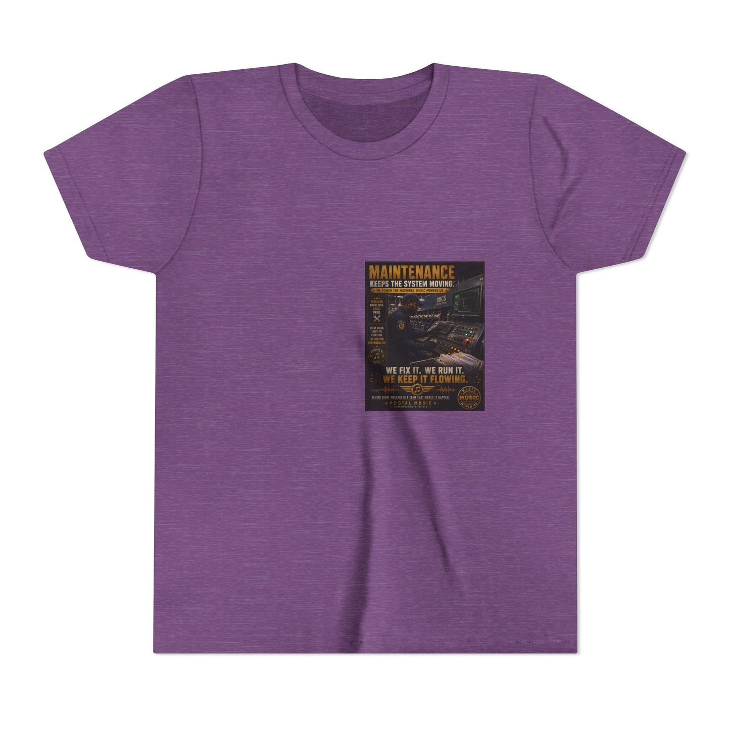 Postal Music — Maintenance Keeps the System Moving — Youth T-Shirt