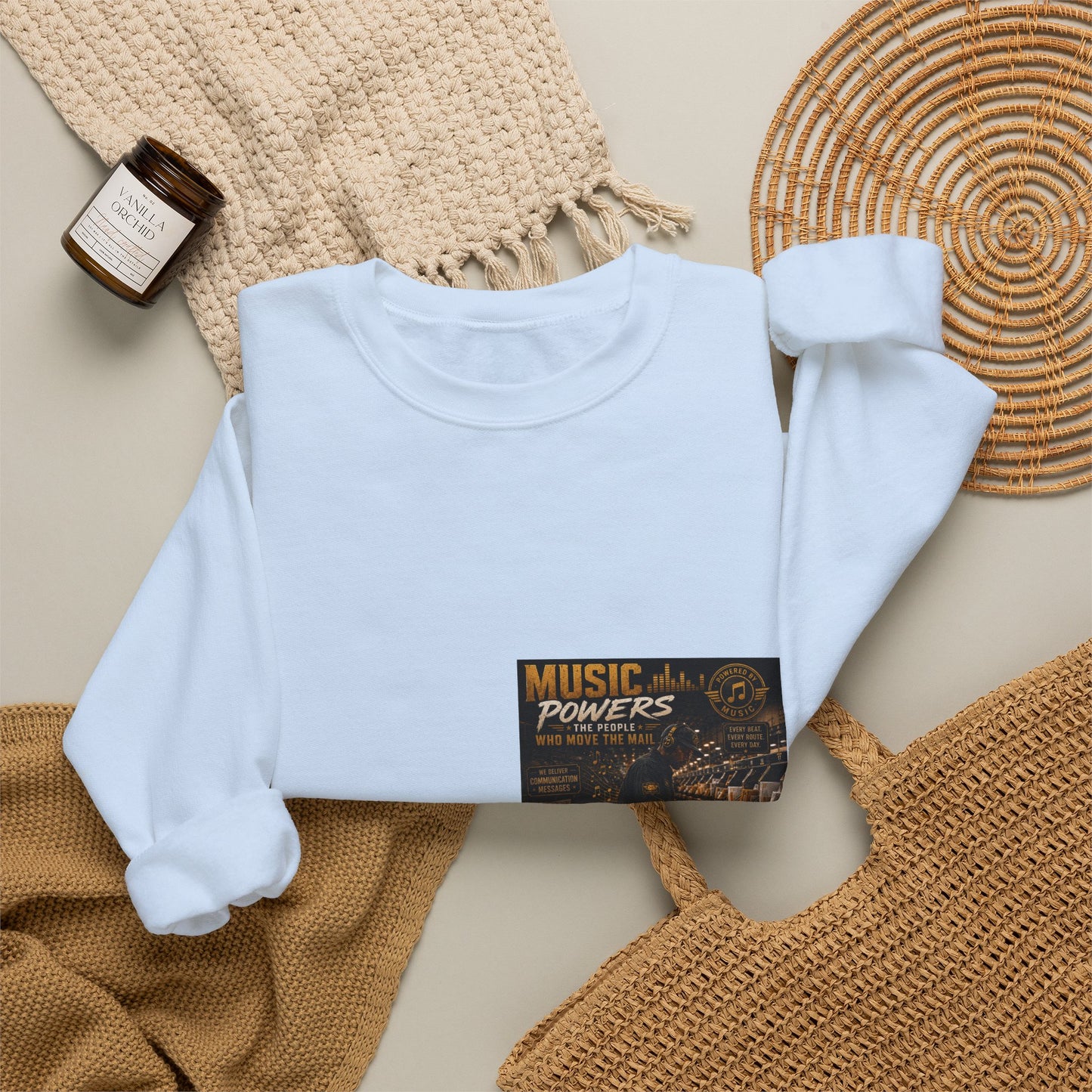 Postal Music — Music Powers the People — Core Crewneck Sweatshirt