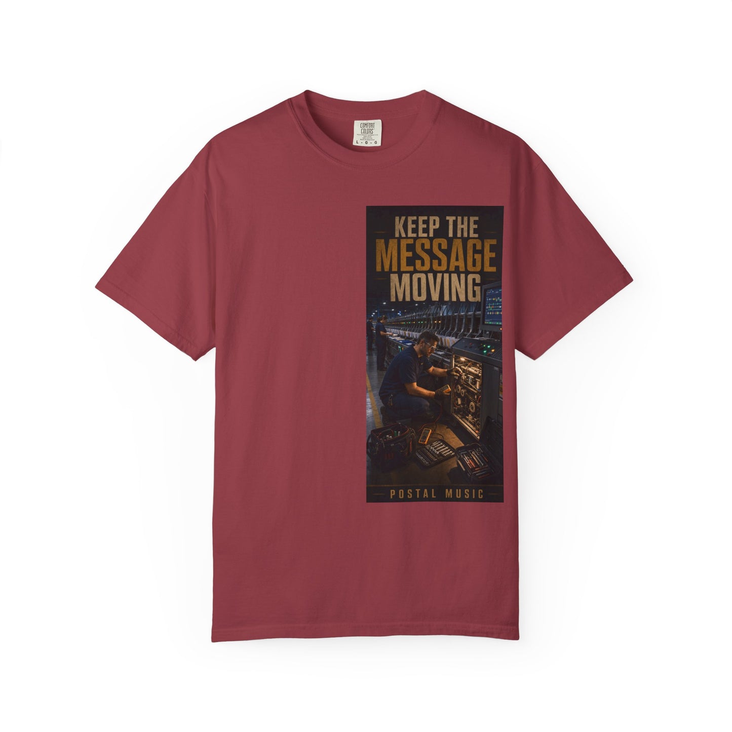 Postal Music — Keep the Message Moving — Garment-Dyed T-Shirt
