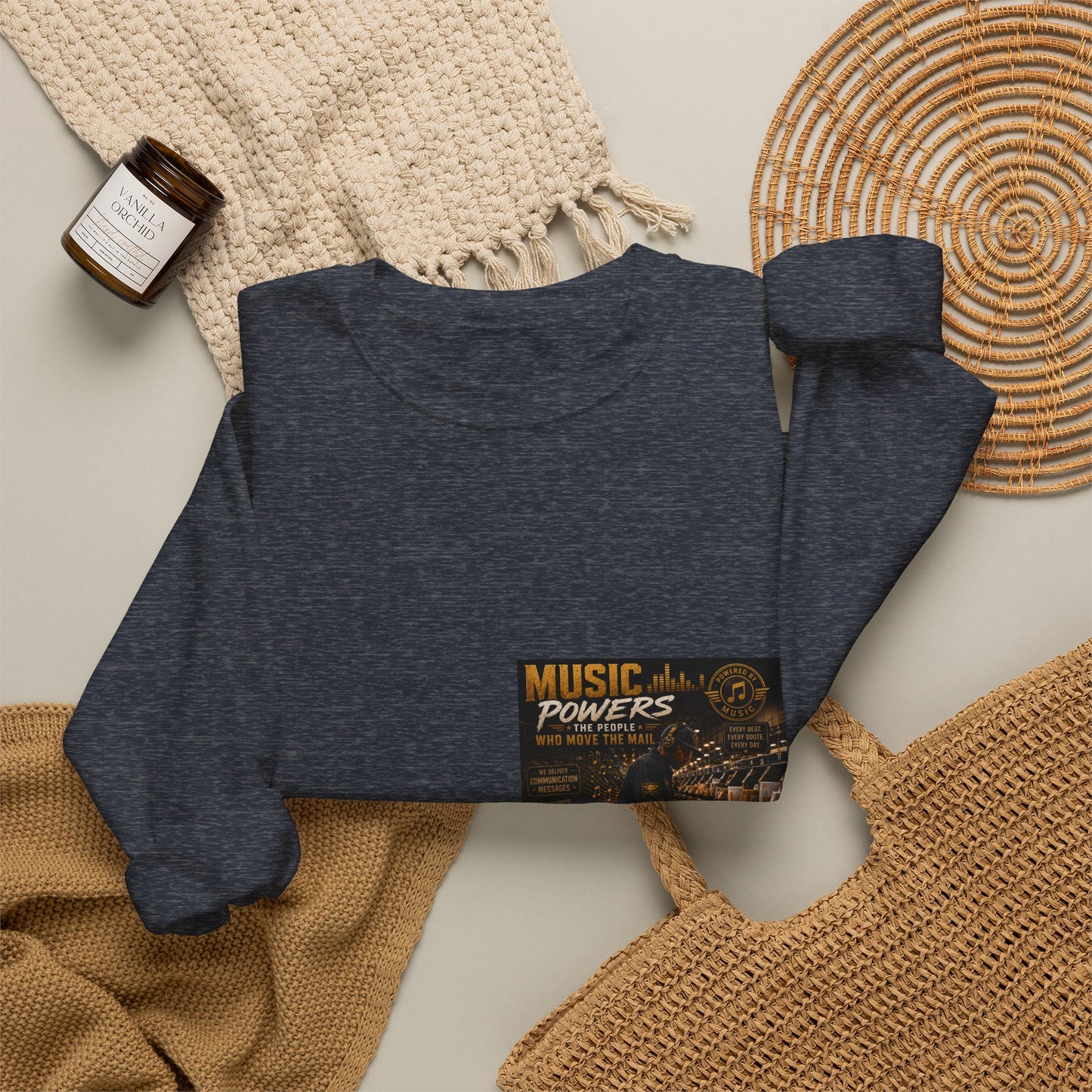Postal Music — Music Powers the People — Core Crewneck Sweatshirt
