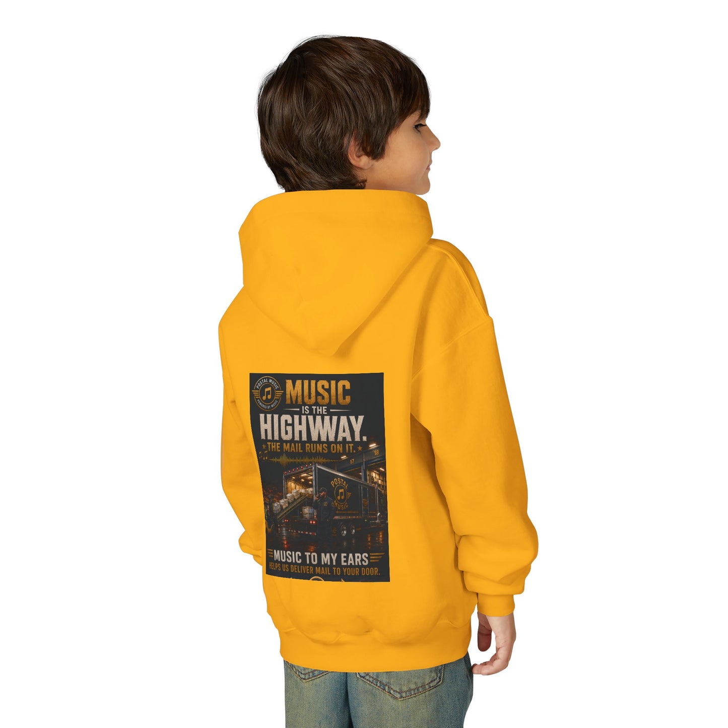 Postal Music — Music Is the Highway — Youth Hoodie
