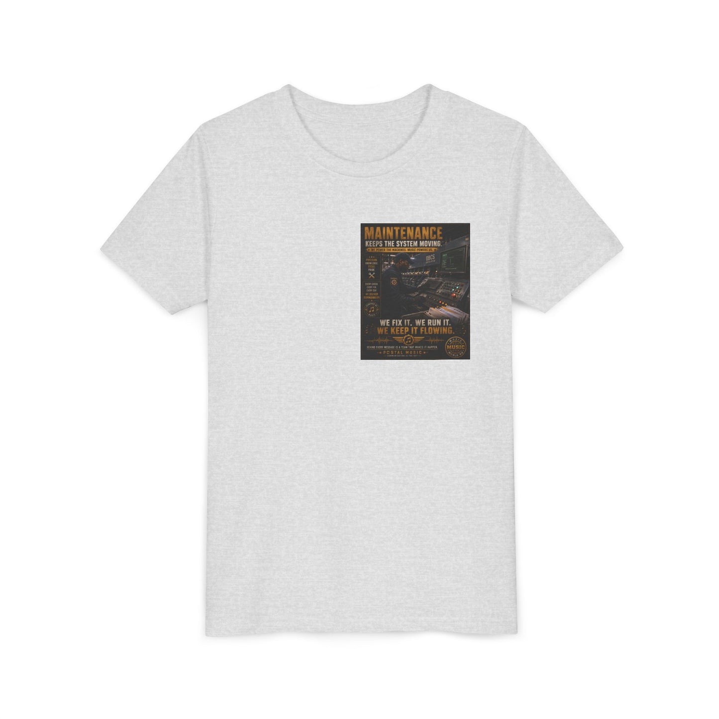 Postal Music — Maintenance Keeps the System Moving — Youth T-Shirt