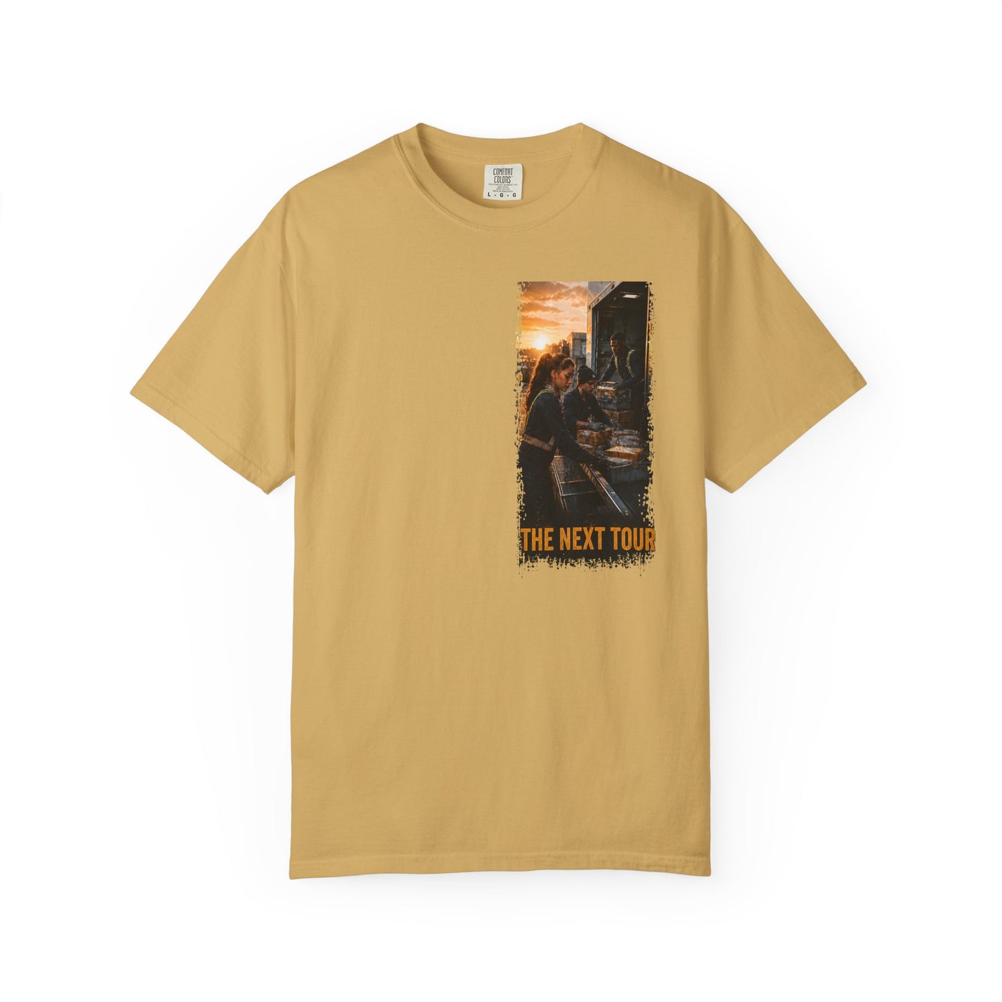 Postal Music — The Next Tour Garment-Dyed T-Shirt — Color Group 3 of 4
