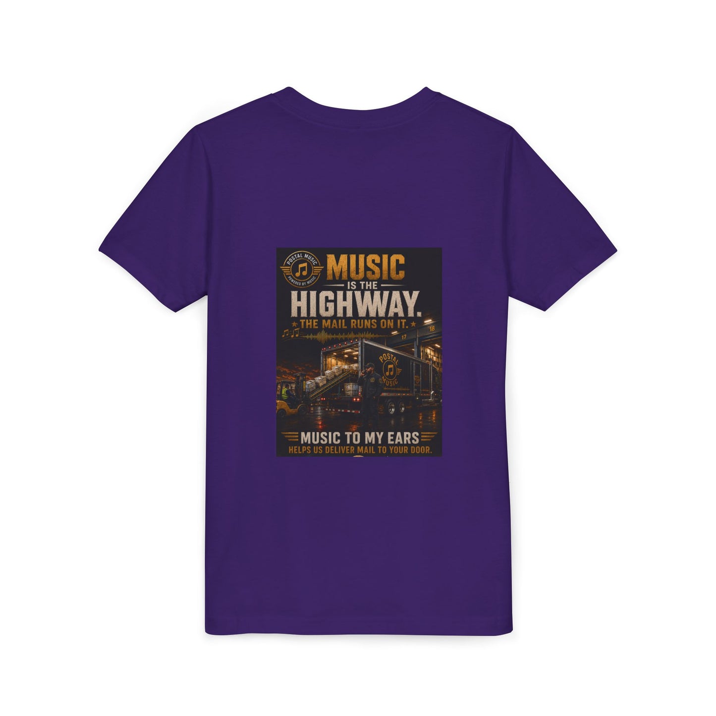 Postal Music — Music Is the Highway — Youth T-Shirt