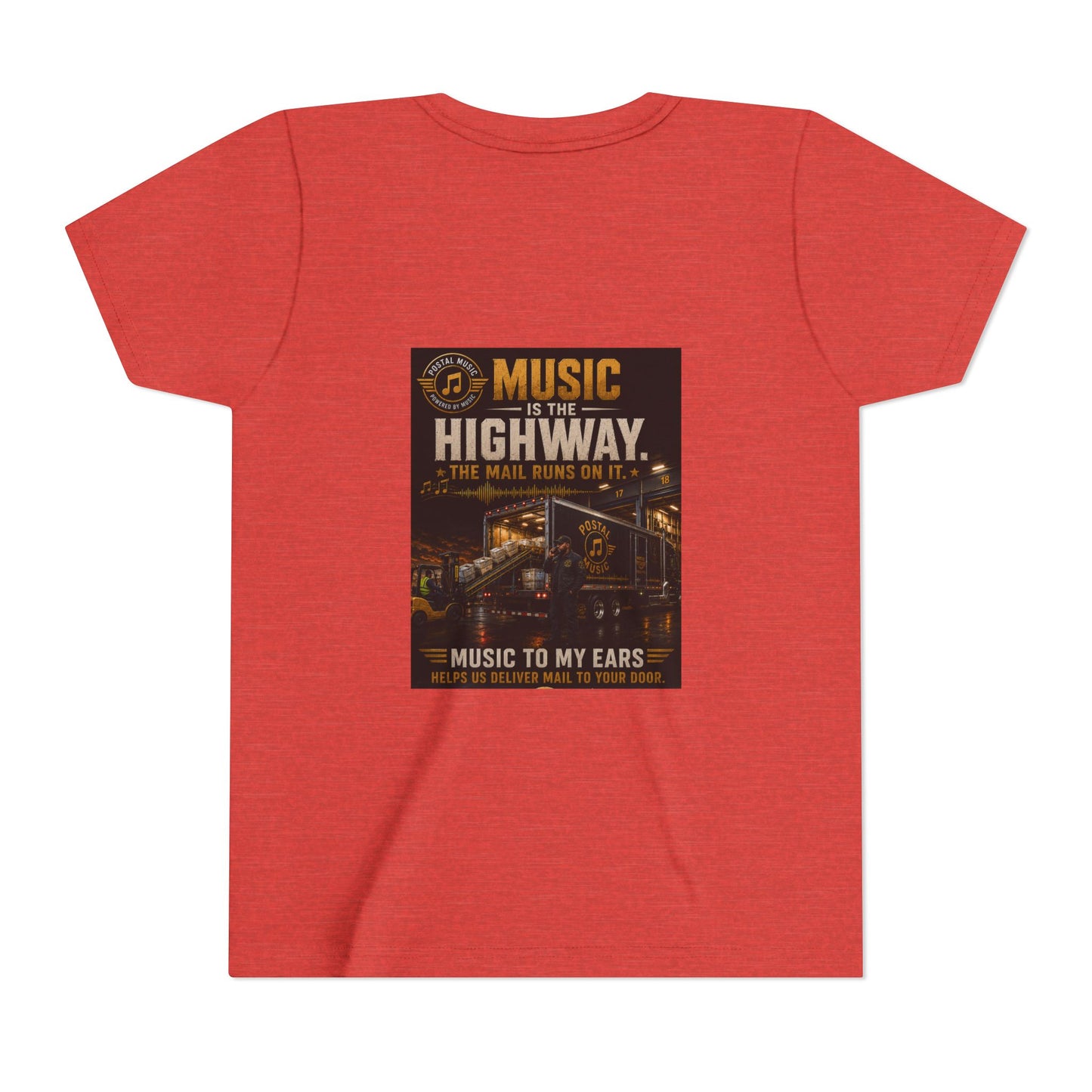 Postal Music — Music Is the Highway — Youth T-Shirt