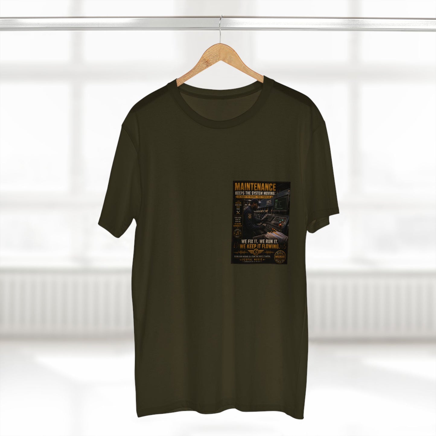 Postal Music — Maintenance Keeps the System Moving — Streetwear T-Shirt