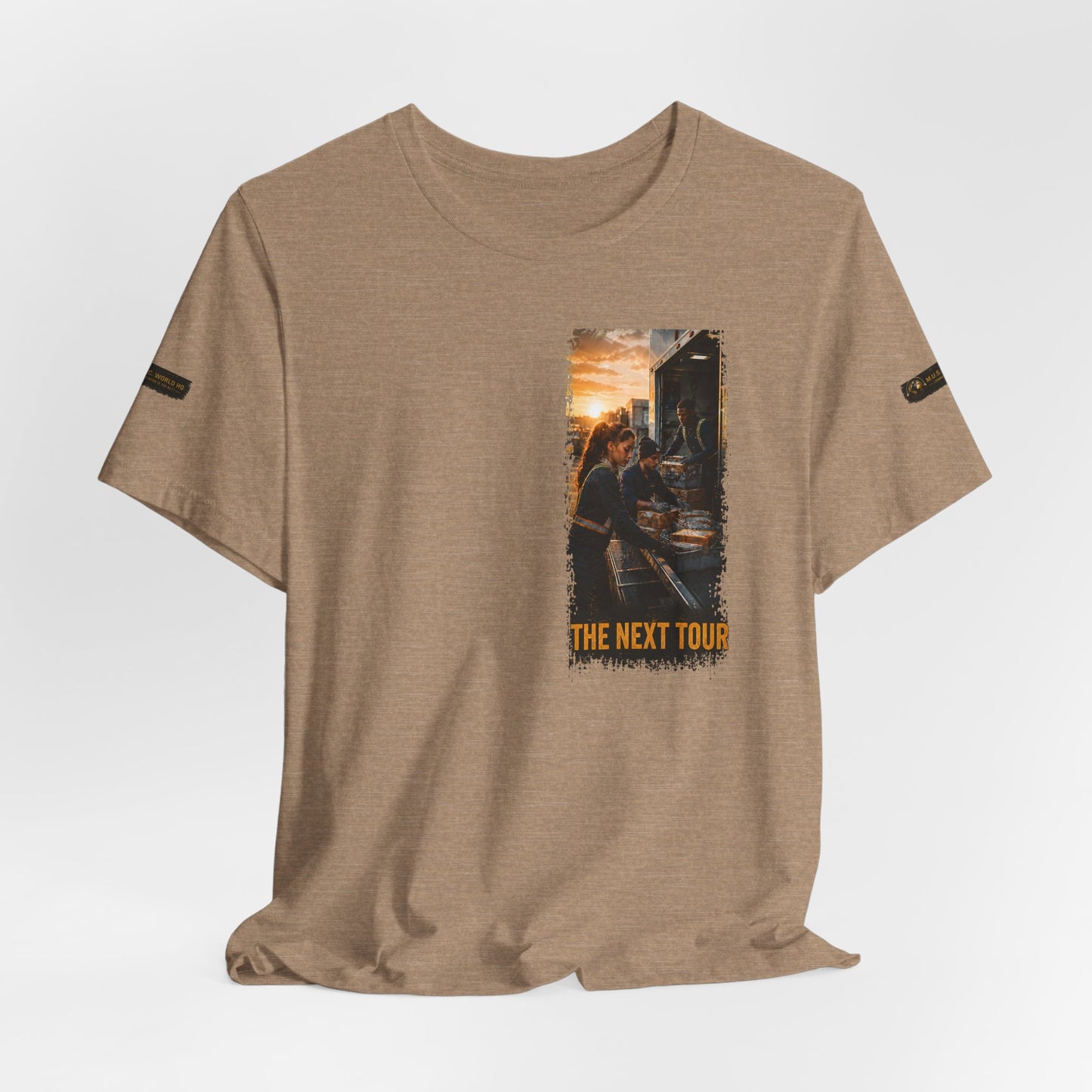Postal Music — The Next Tour Premium Unisex T-Shirt — Color Group 7 of 11