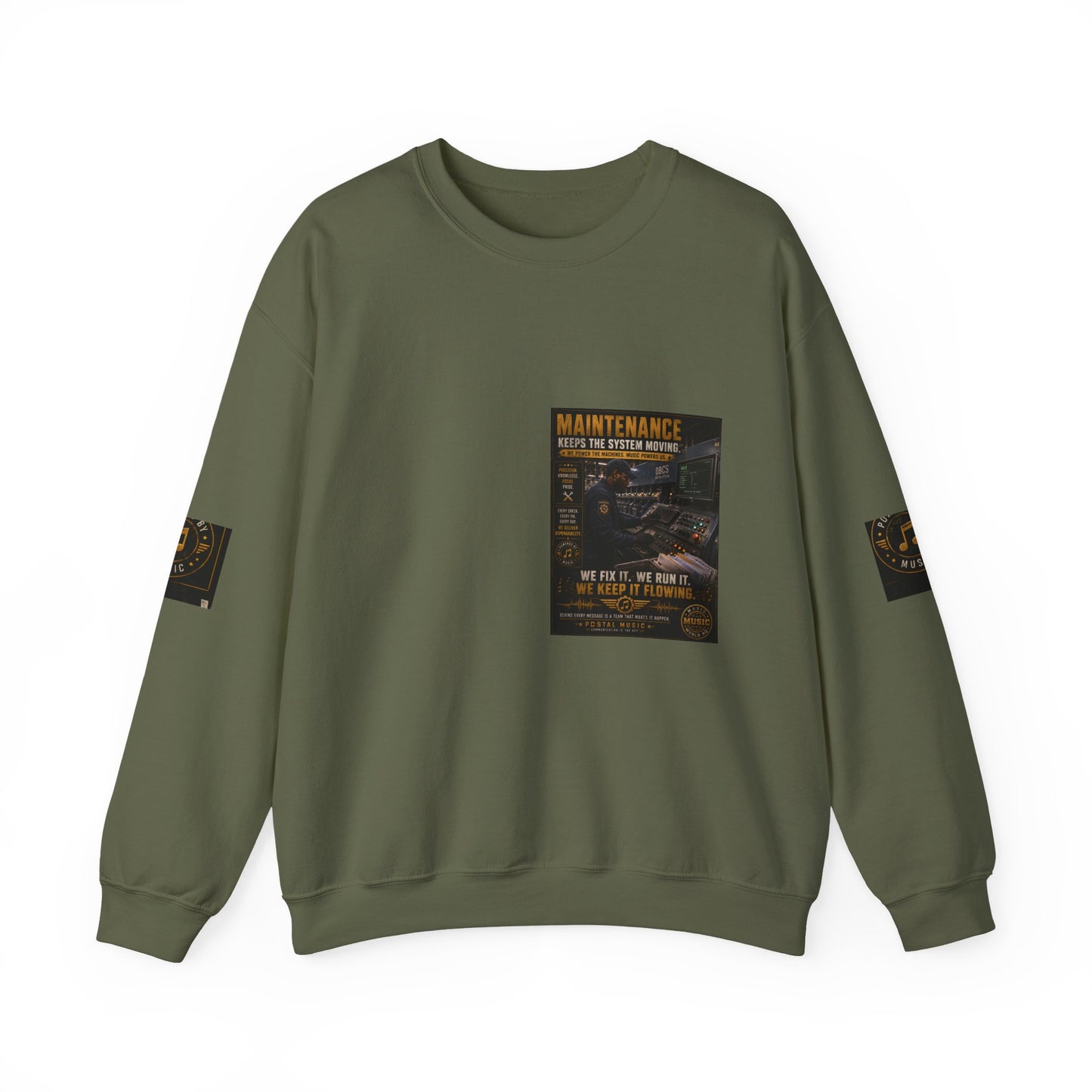 Postal Music — Maintenance Keeps the System Moving — Core Crewneck Sweatshirt