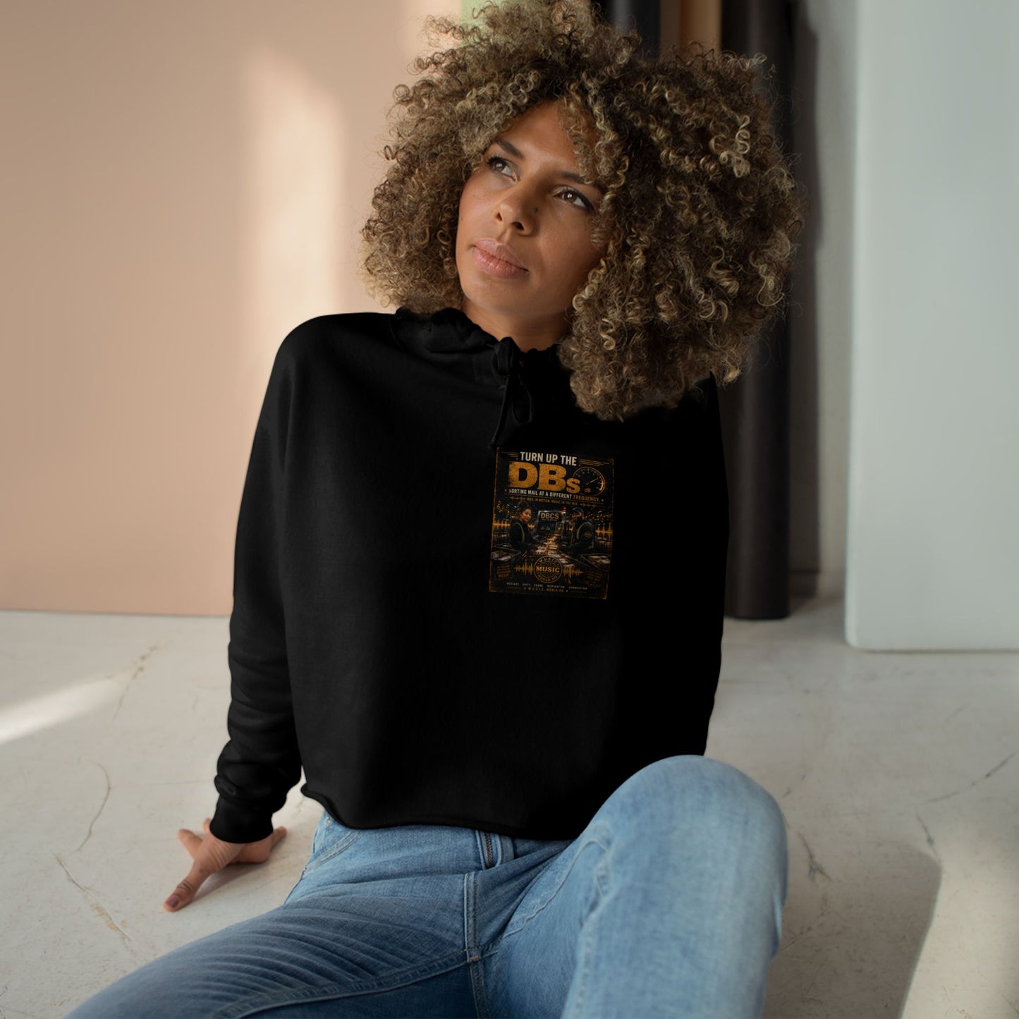 Turn Up the DBs — Women's Crop Hoodie (Matching Set Top)