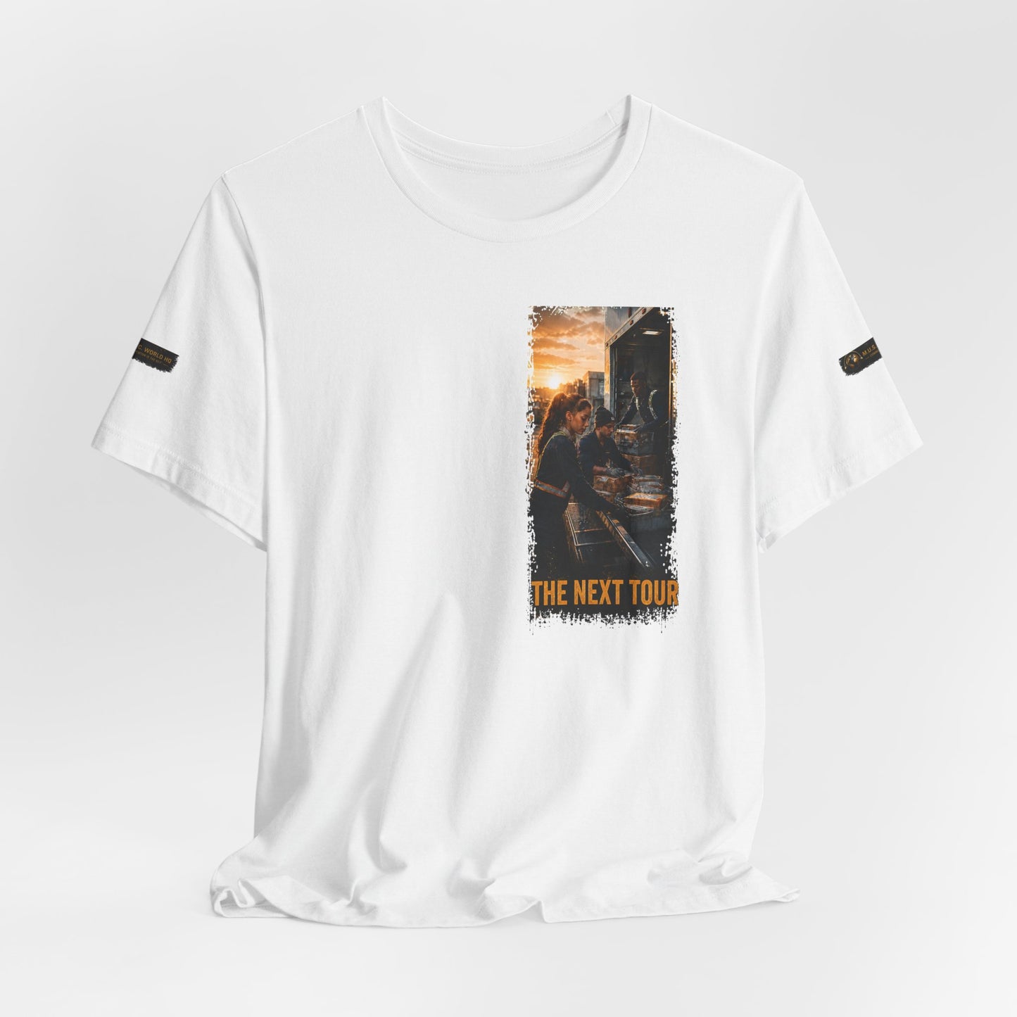 Postal Music — The Next Tour Premium Unisex T-Shirt — Color Group 10 of 11