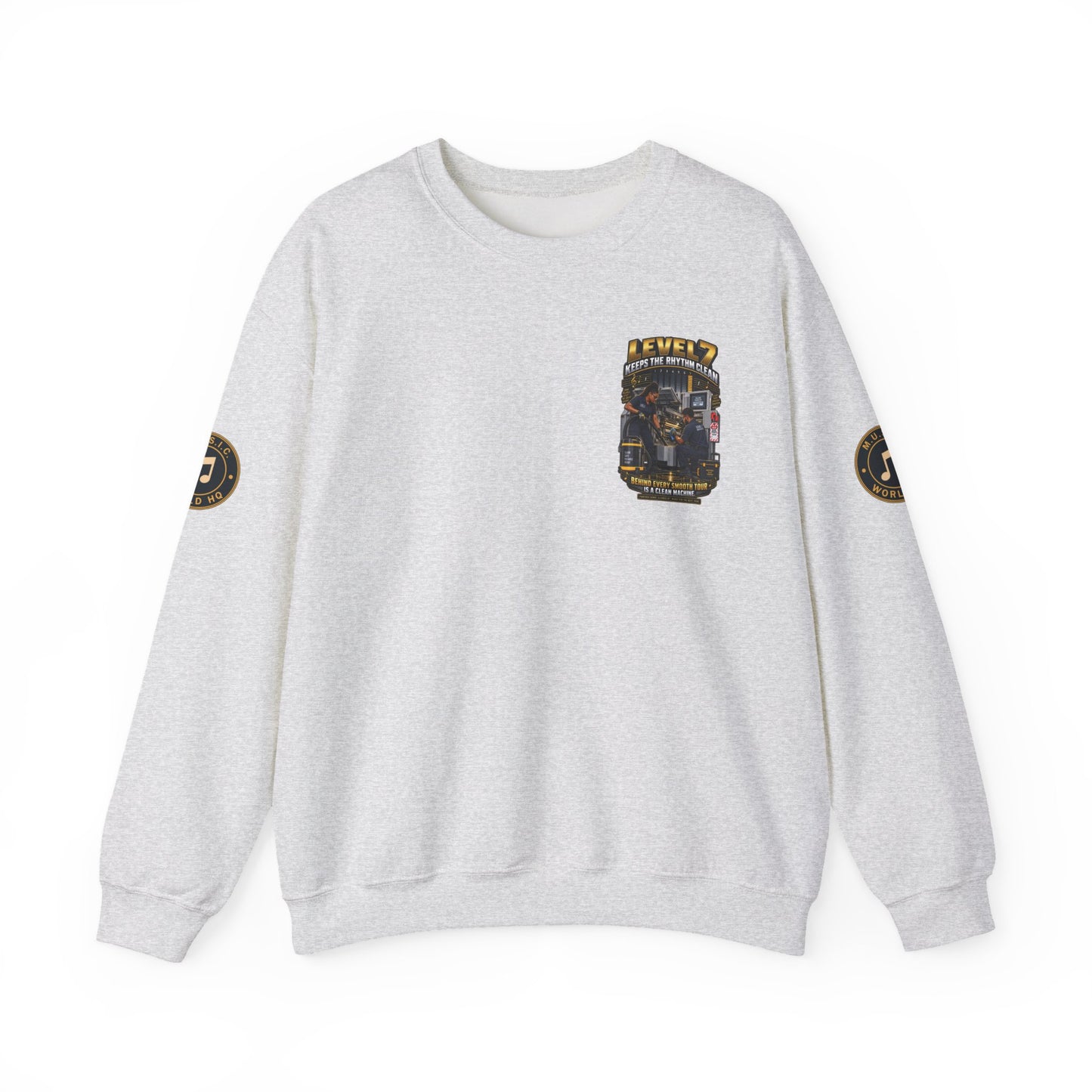 Postal Music - Level 7 Keeps the Rhythm Clean - Heavyweight Crewneck Sweatshirt
