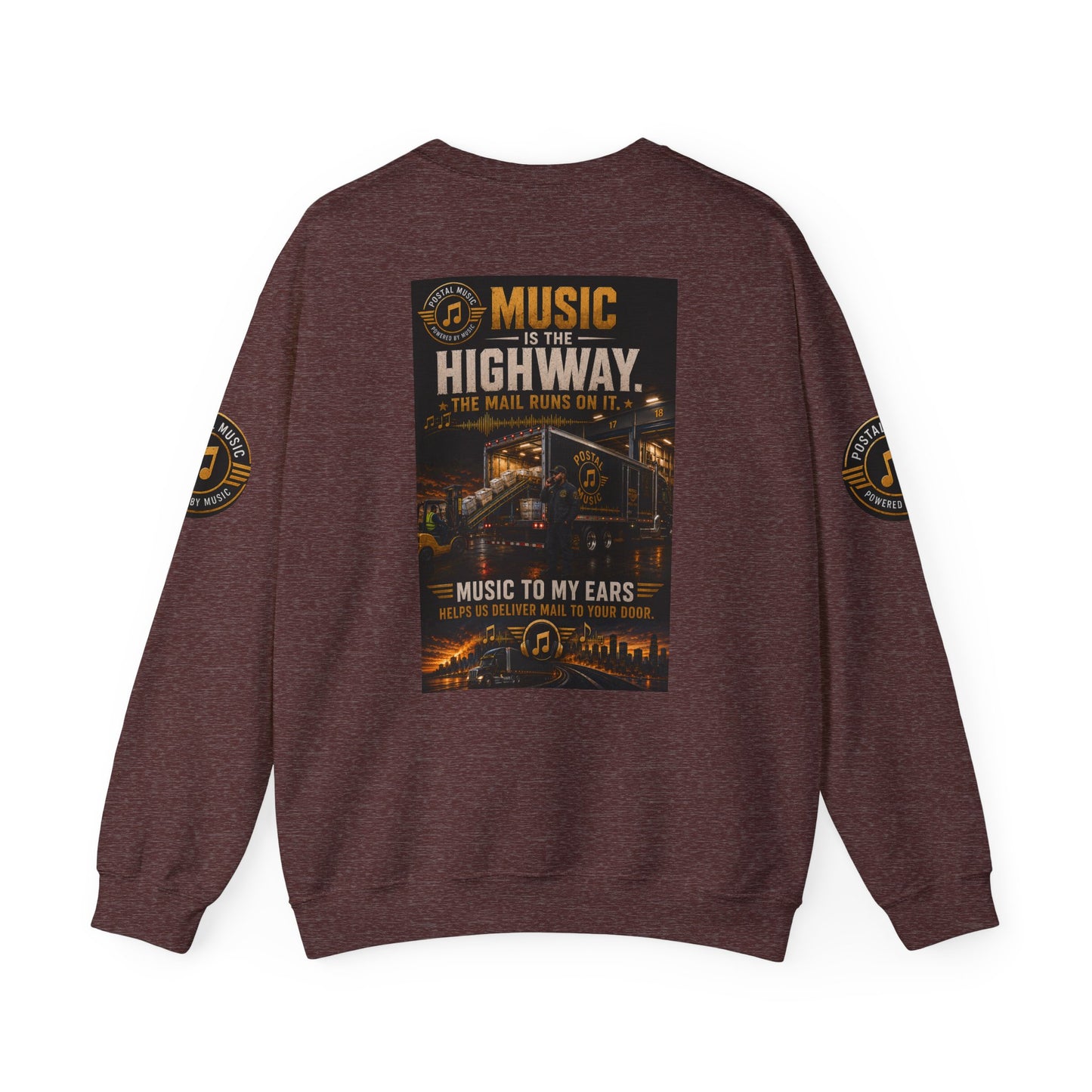 Postal Music — Music Is the Highway — Core Crewneck Sweatshirt
