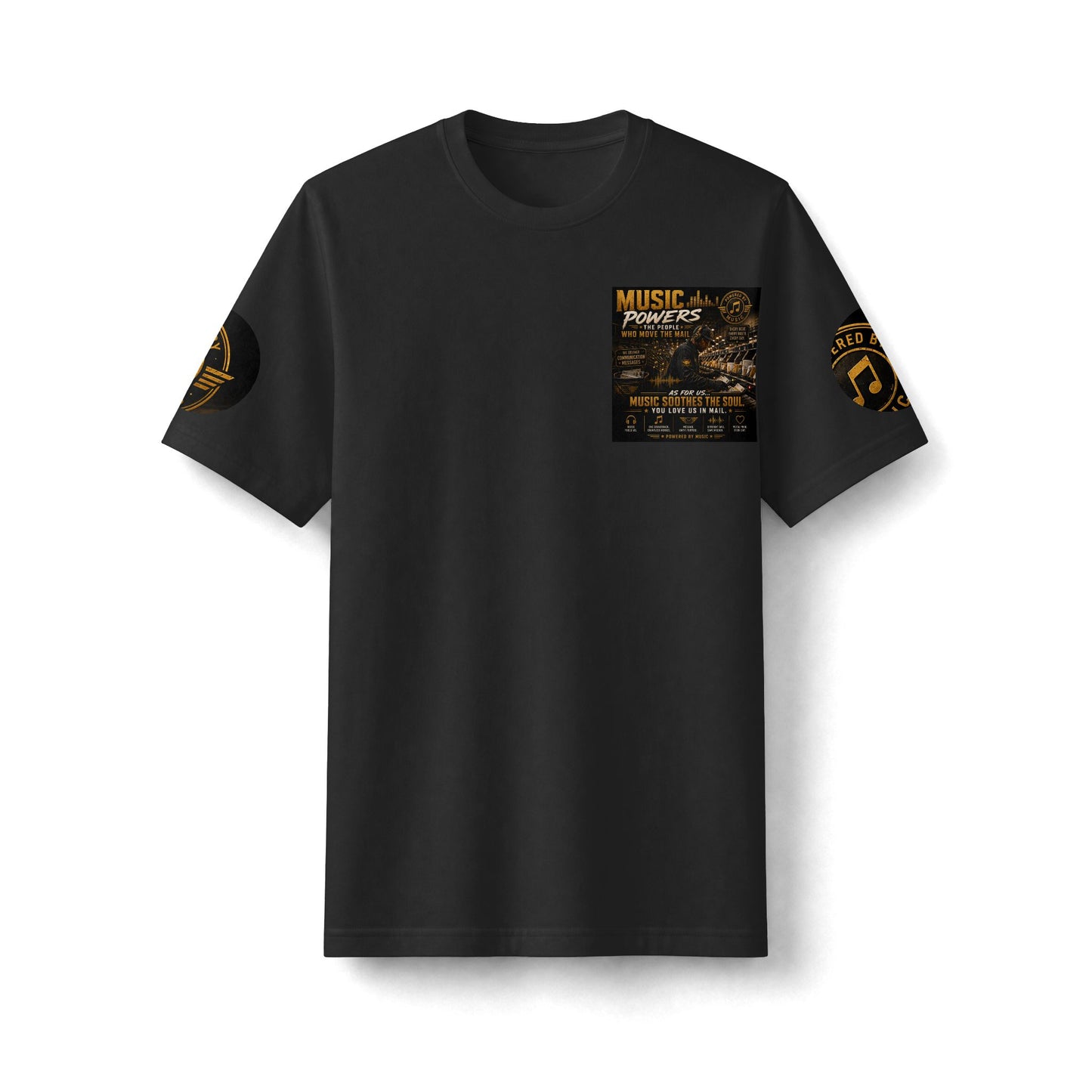 Postal Music — Music Powers the People — Heavyweight T-Shirt