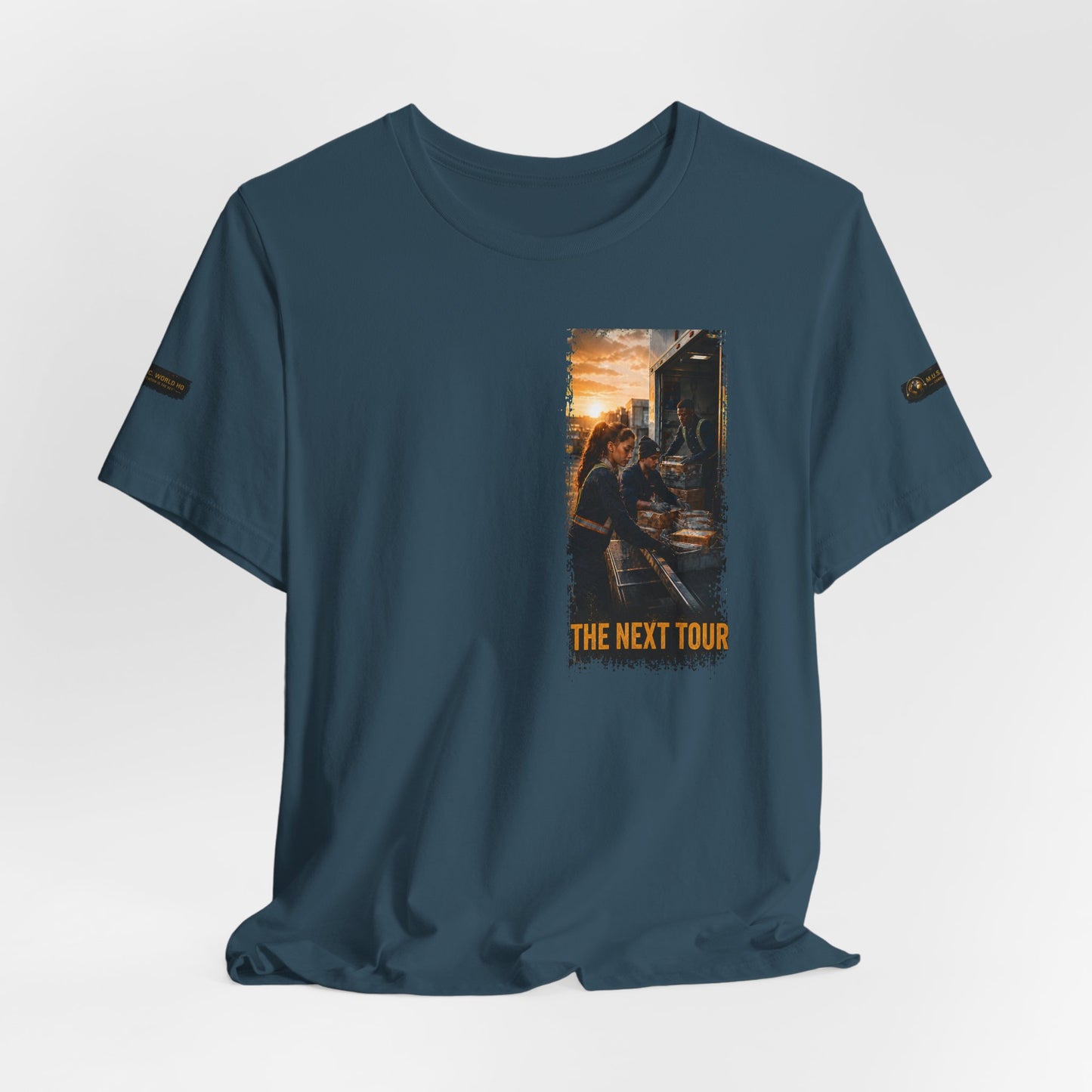 Postal Music — The Next Tour Premium Unisex T-Shirt — Color Group 2 of 11