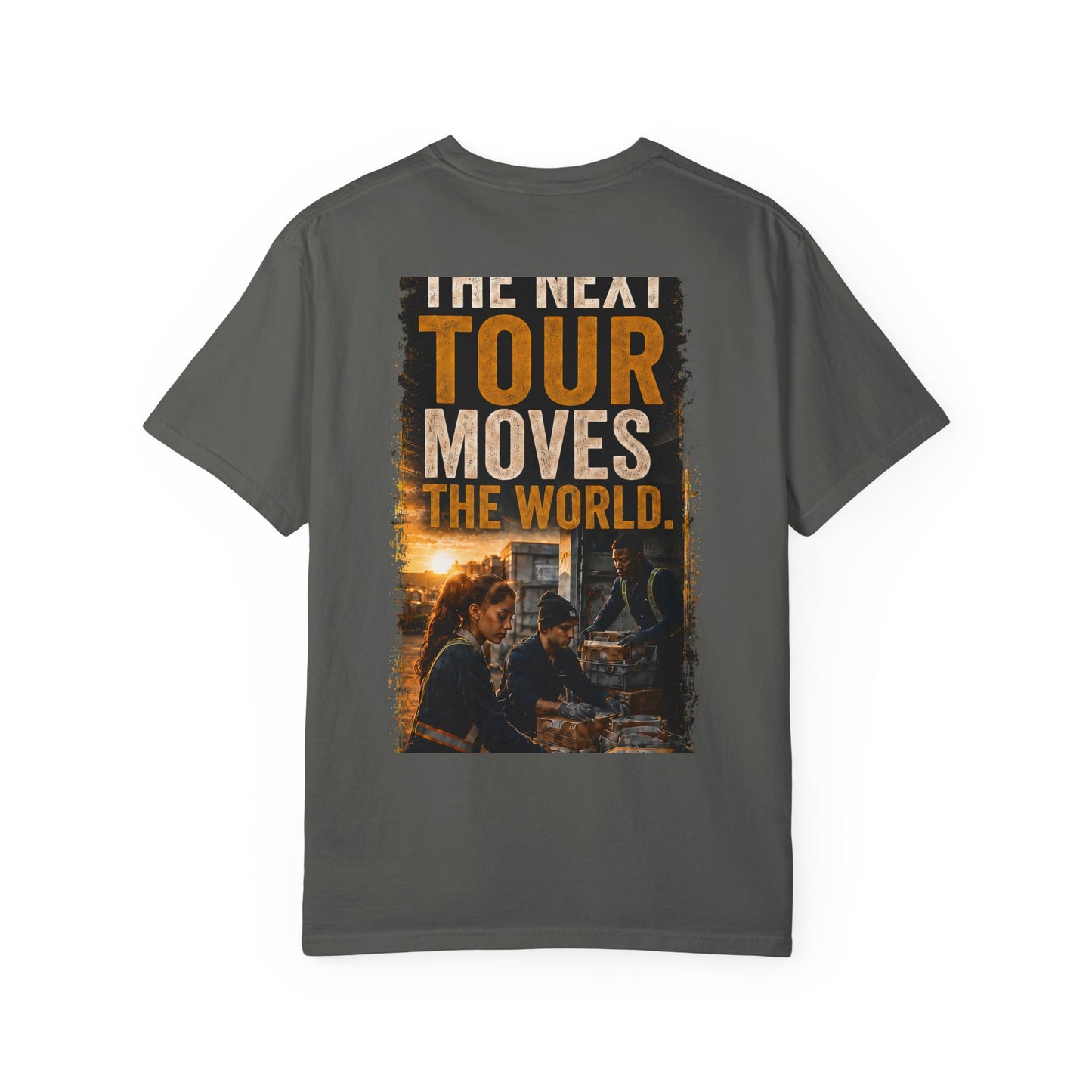 Postal Music — The Next Tour Garment-Dyed T-Shirt — Color Group 3 of 4