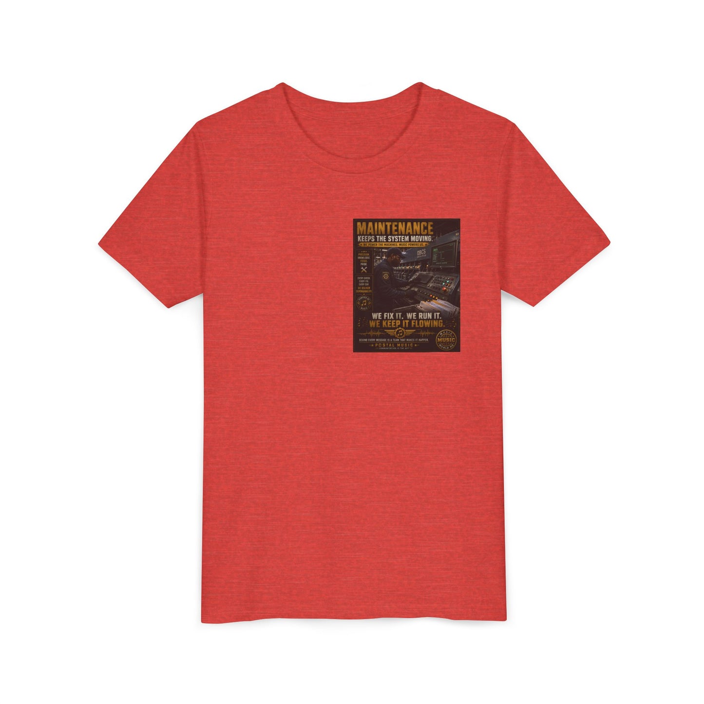 Postal Music — Maintenance Keeps the System Moving — Youth T-Shirt