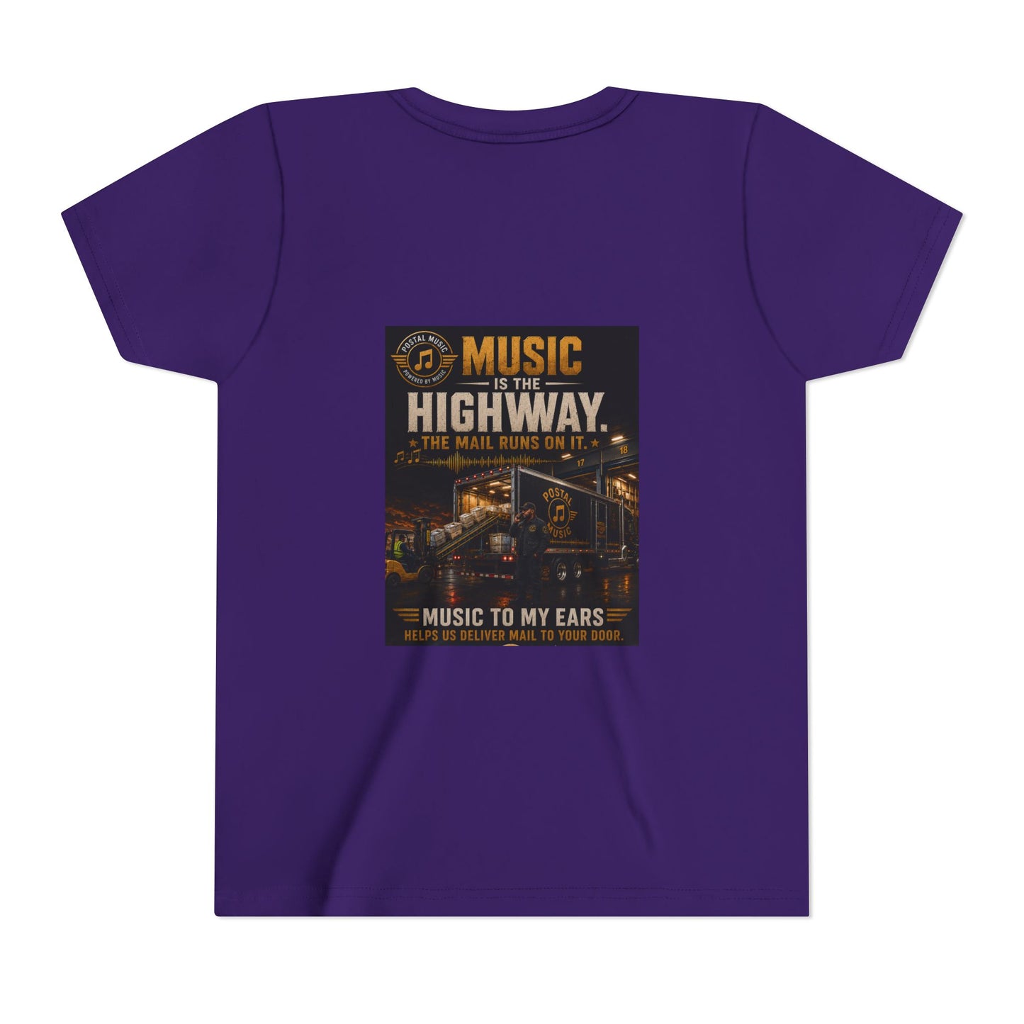 Postal Music — Music Is the Highway — Youth T-Shirt