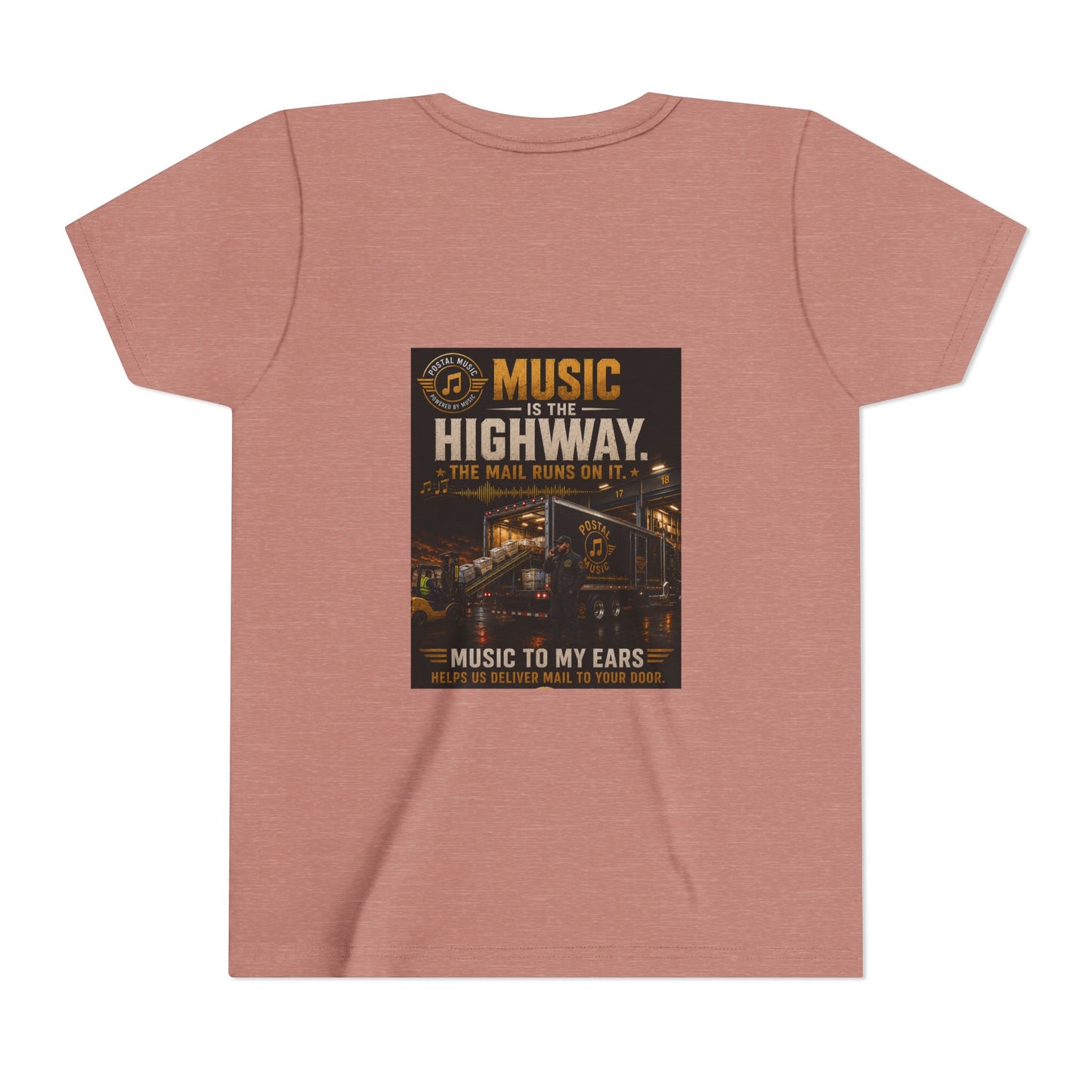 Postal Music — Music Is the Highway — Youth T-Shirt
