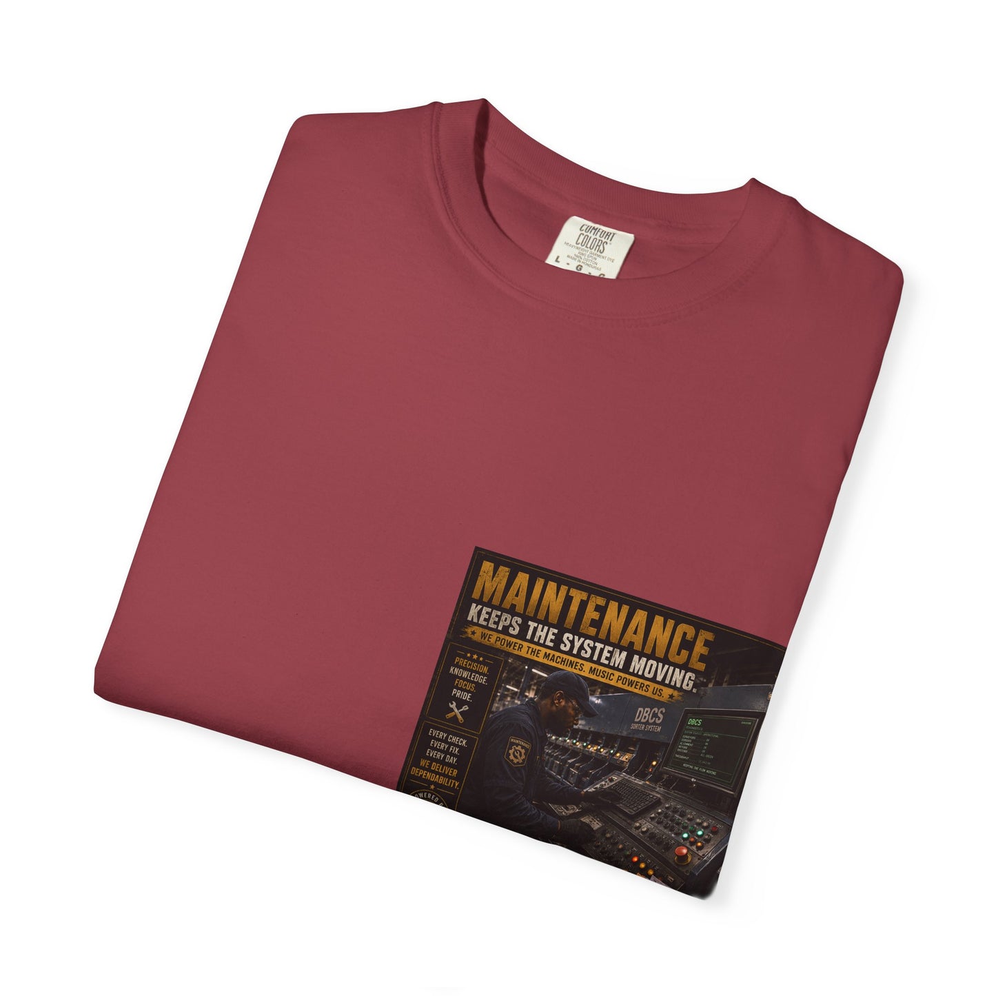 Postal Music — Maintenance Keeps the System Moving — Garment-Dyed T-Shirt
